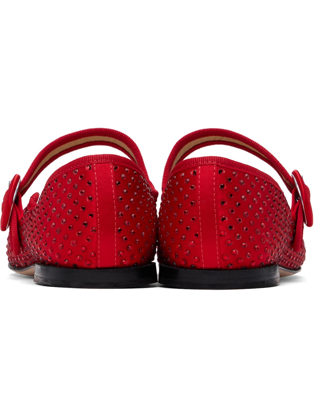 Red Georgia Mary Jane Ballerina Flats - 2