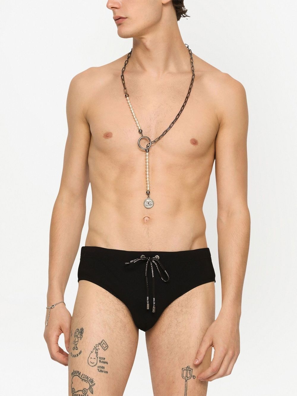 drawstring swim trunks - 3