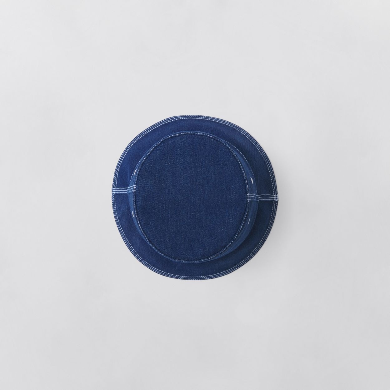 Logo Graphic Topstitched Denim Bucket - 3