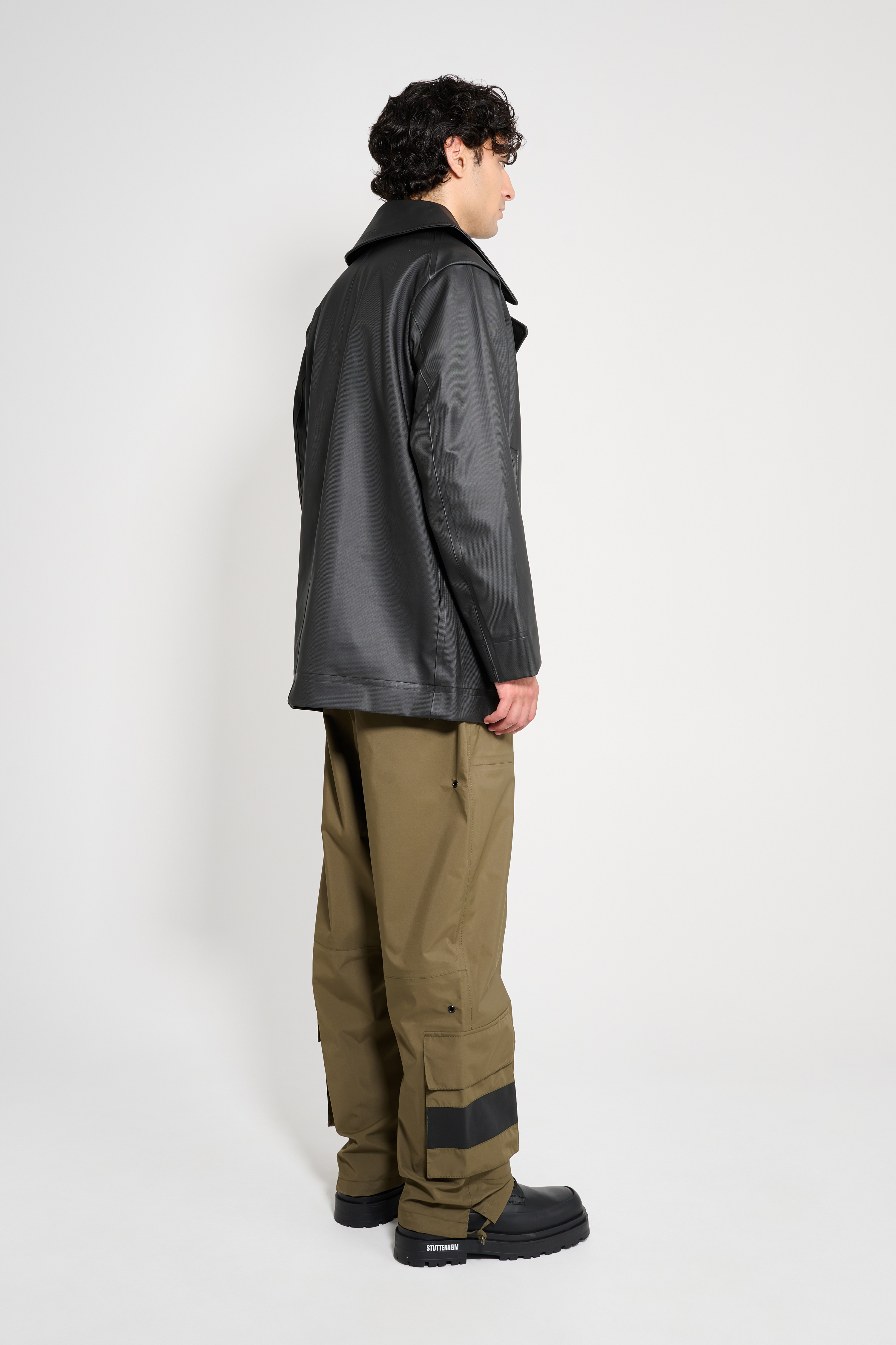 Tranholmen Double Breasted Raincoat Black - 3