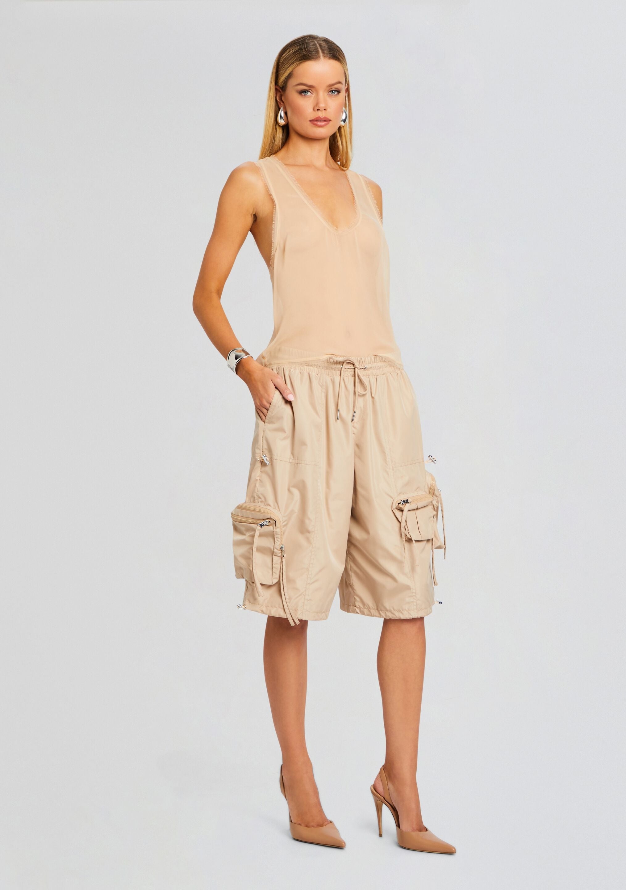 ALBA RUCHED CARGO SHORT - 3