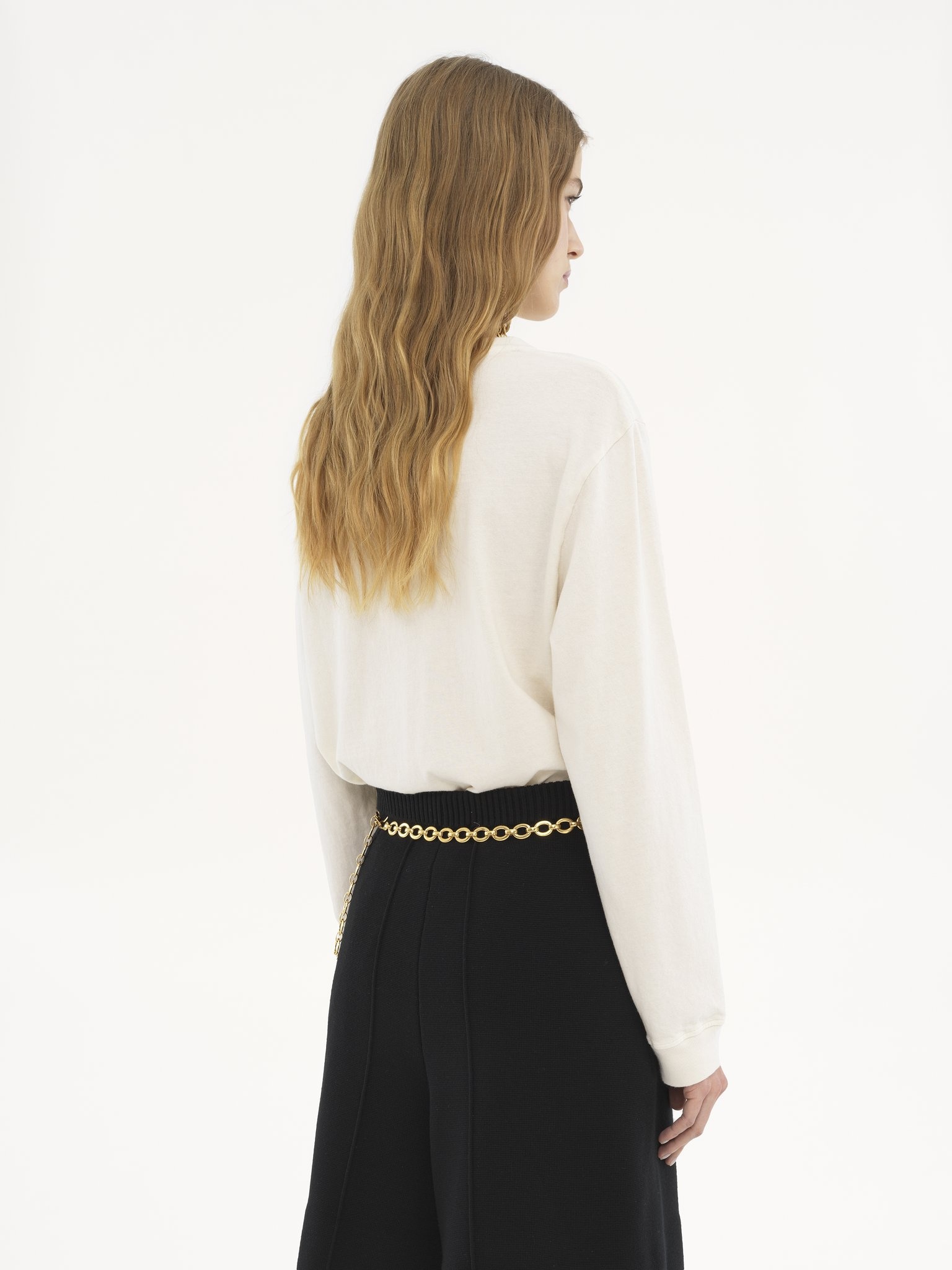 OVERSIZED LONG-SLEEVE LOGO T-SHIRT IN COTTON JERSEY - 5