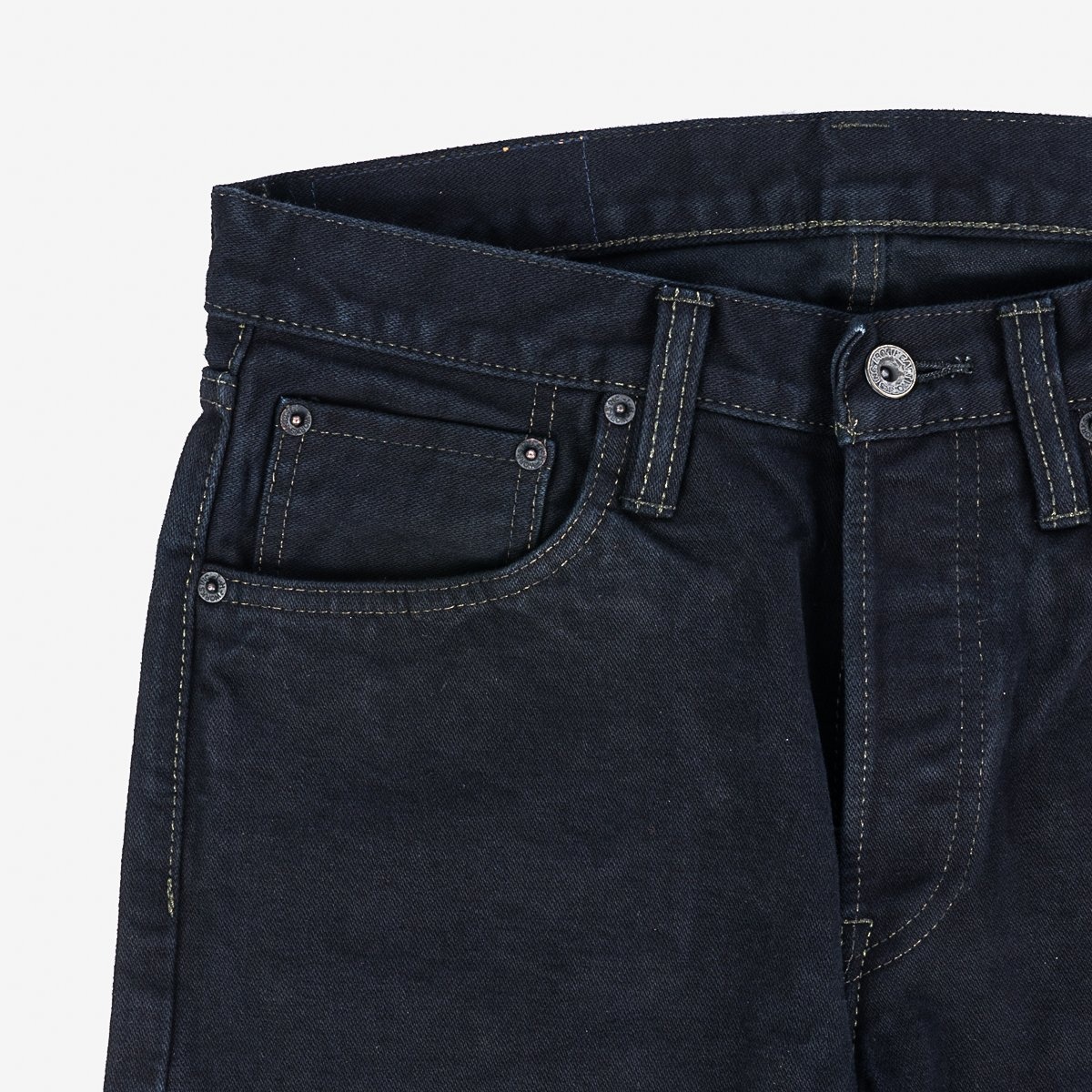 14oz Broken Twill Selvedge Denim Slim Straight Cut Jeans - Indigo