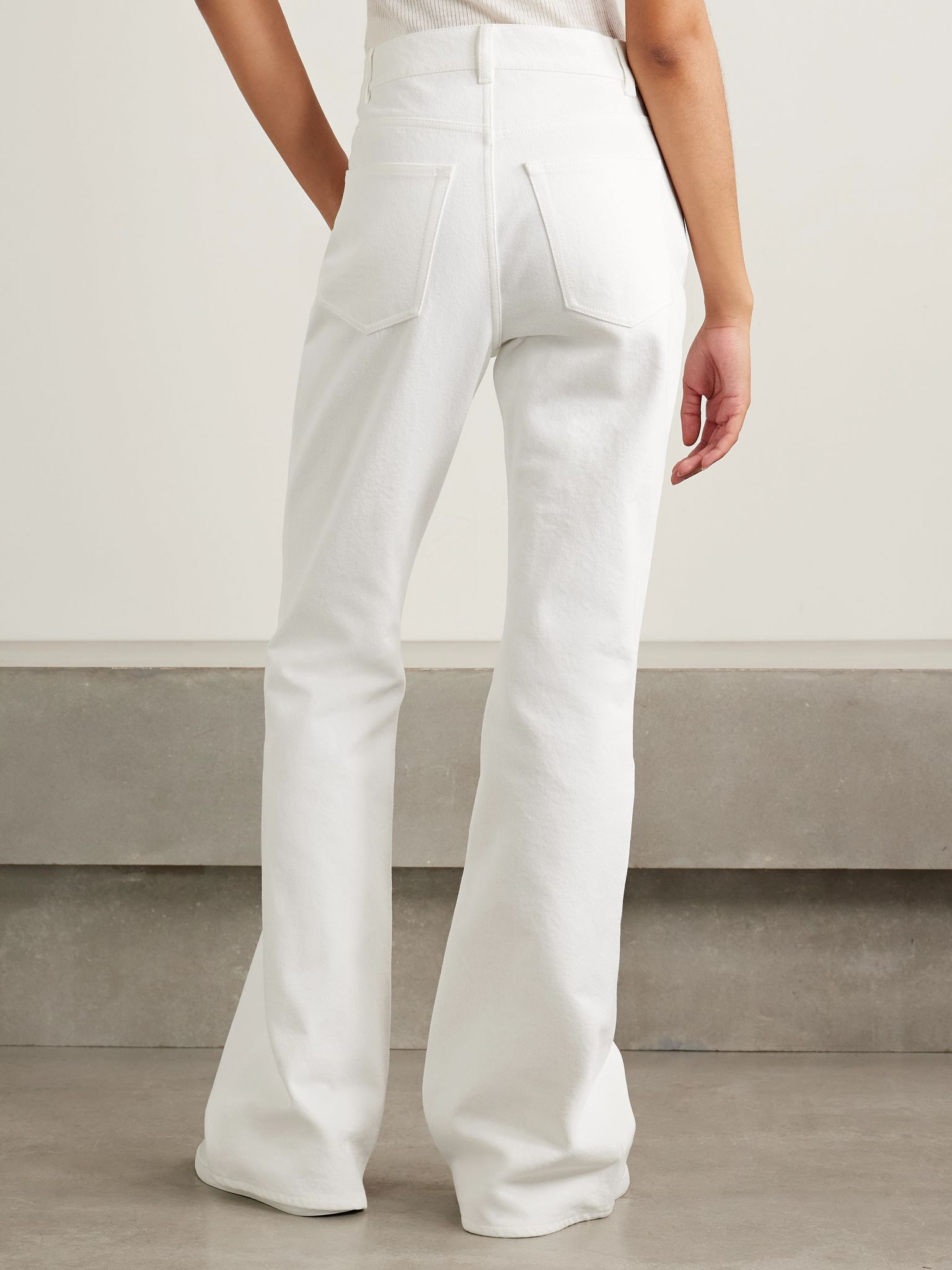 Willa high-rise bootcut recycled jeans White - 4