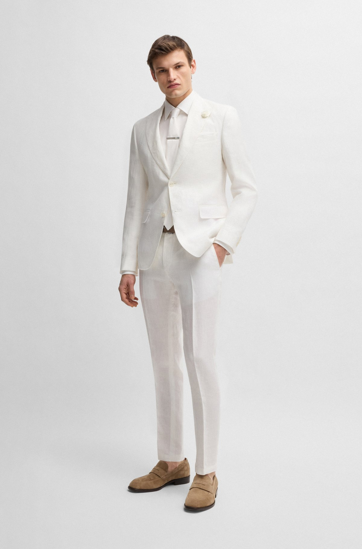 FORMAL TROUSERS IN LINEN CANVAS - 3