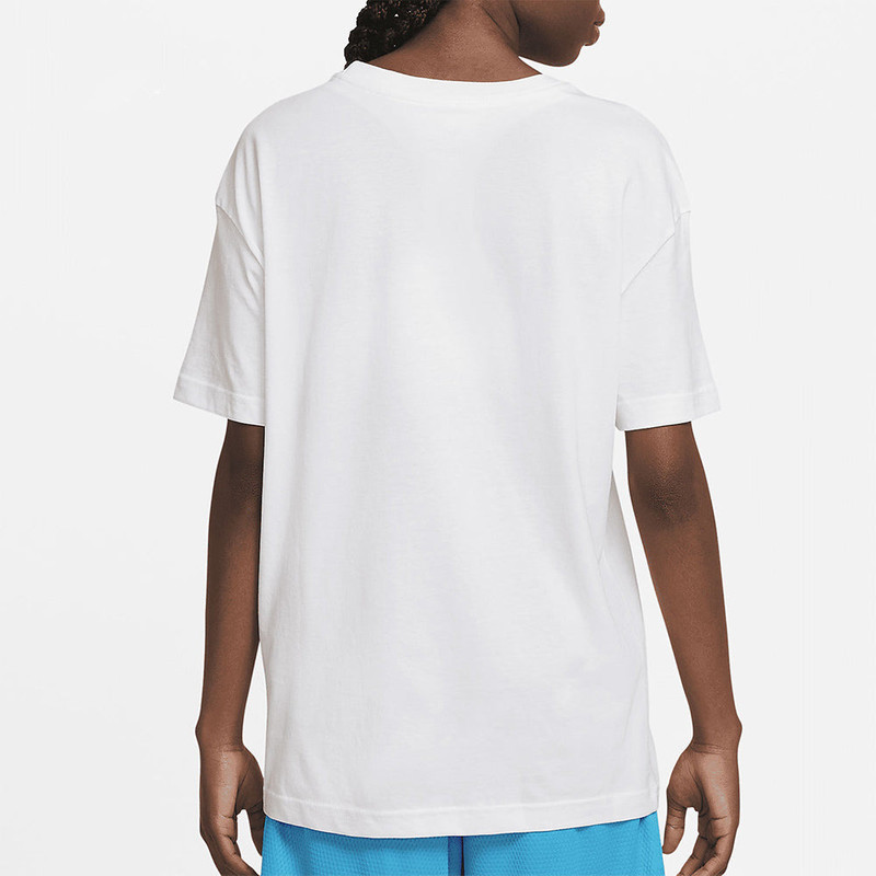 (WMNS) Nike Athleisure Casual Sports Printing Round Neck Short Sleeve White T-Shirt DH3838-100 4