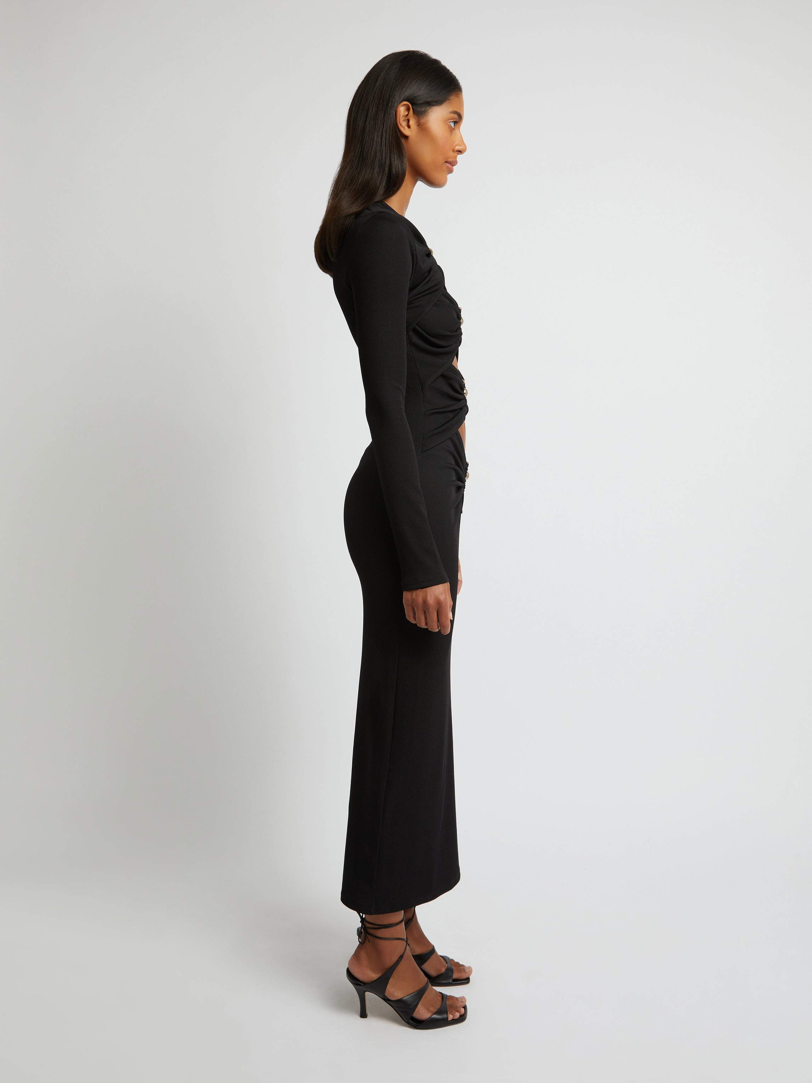 Orbit Ruched Long Sleeve Dress - 3
