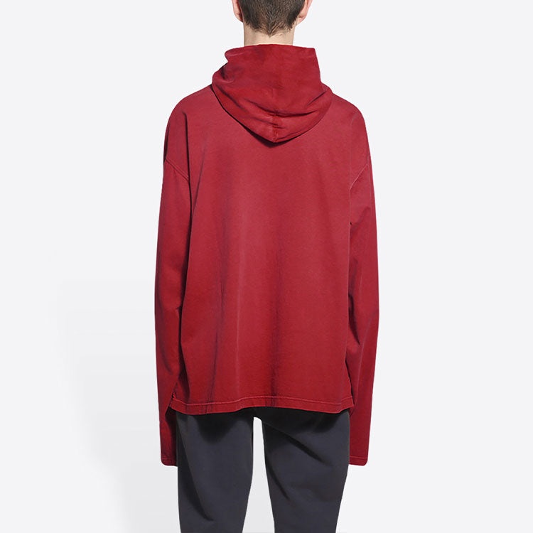 Balenciaga Est. 1917 College Logo Print Hoodie 'Red' 674685TLV896163 - 4