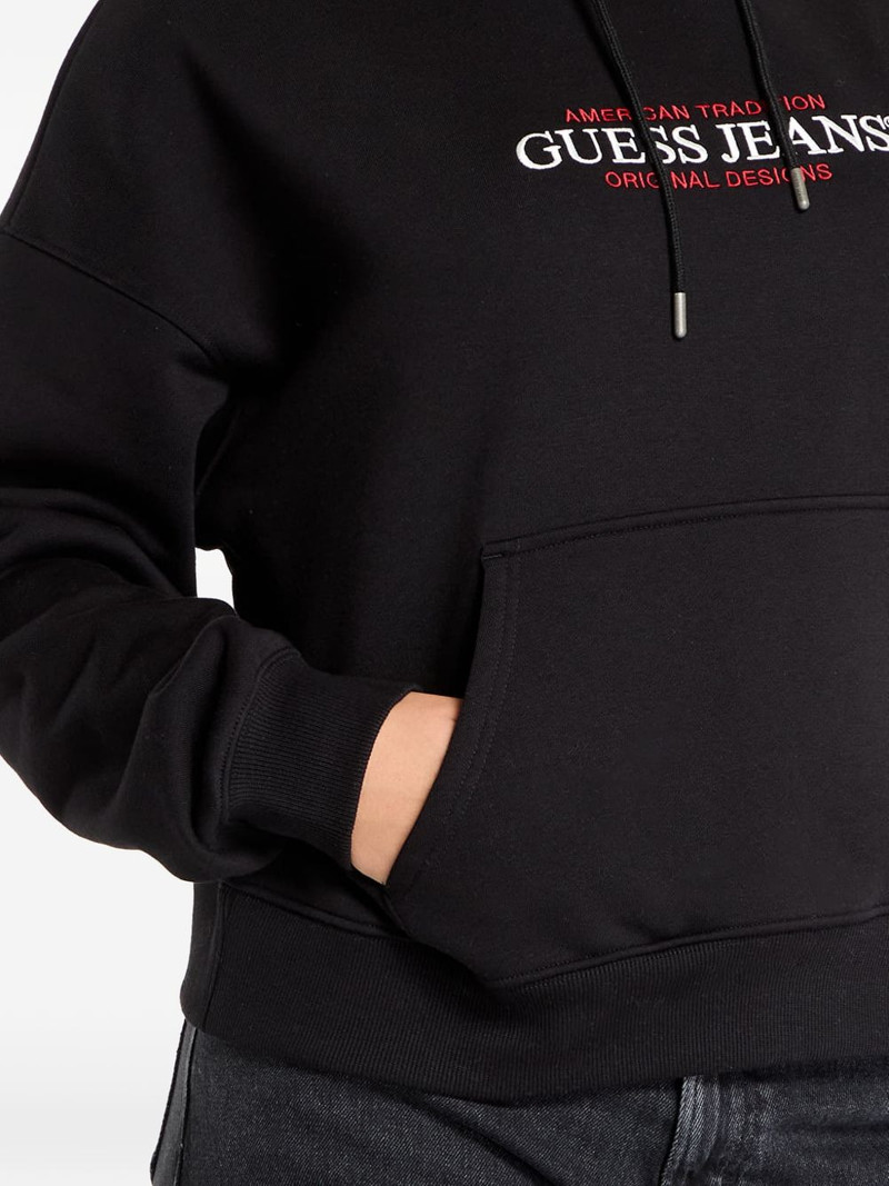 logo-print drawstring hoodie 5