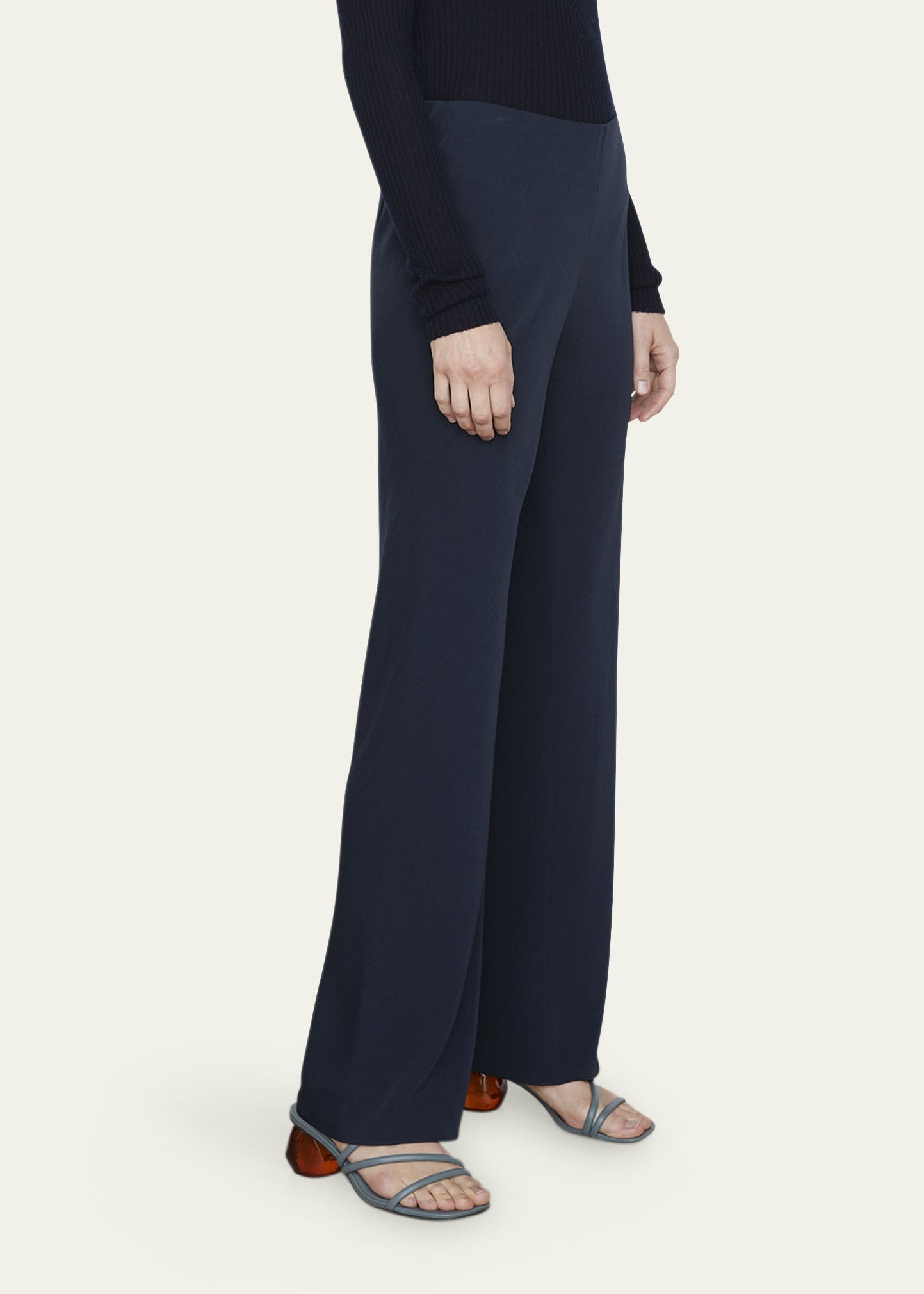 High-Waist Wide-Leg Bias Pants - 4