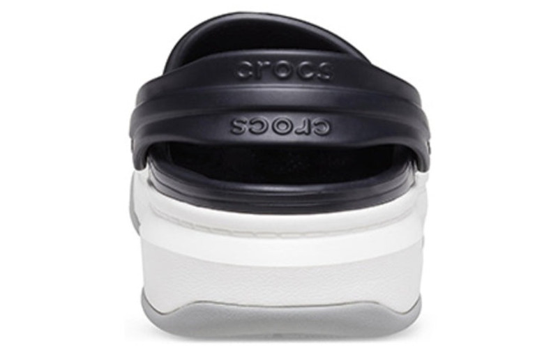 crocs Crocsband Full Force Thick Sole Sandals Black White Unisex 206122-066 outlook