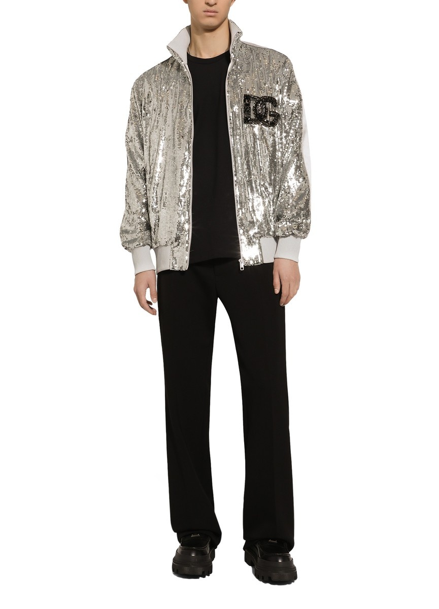 Sequined zip-up sweatshirt - 2