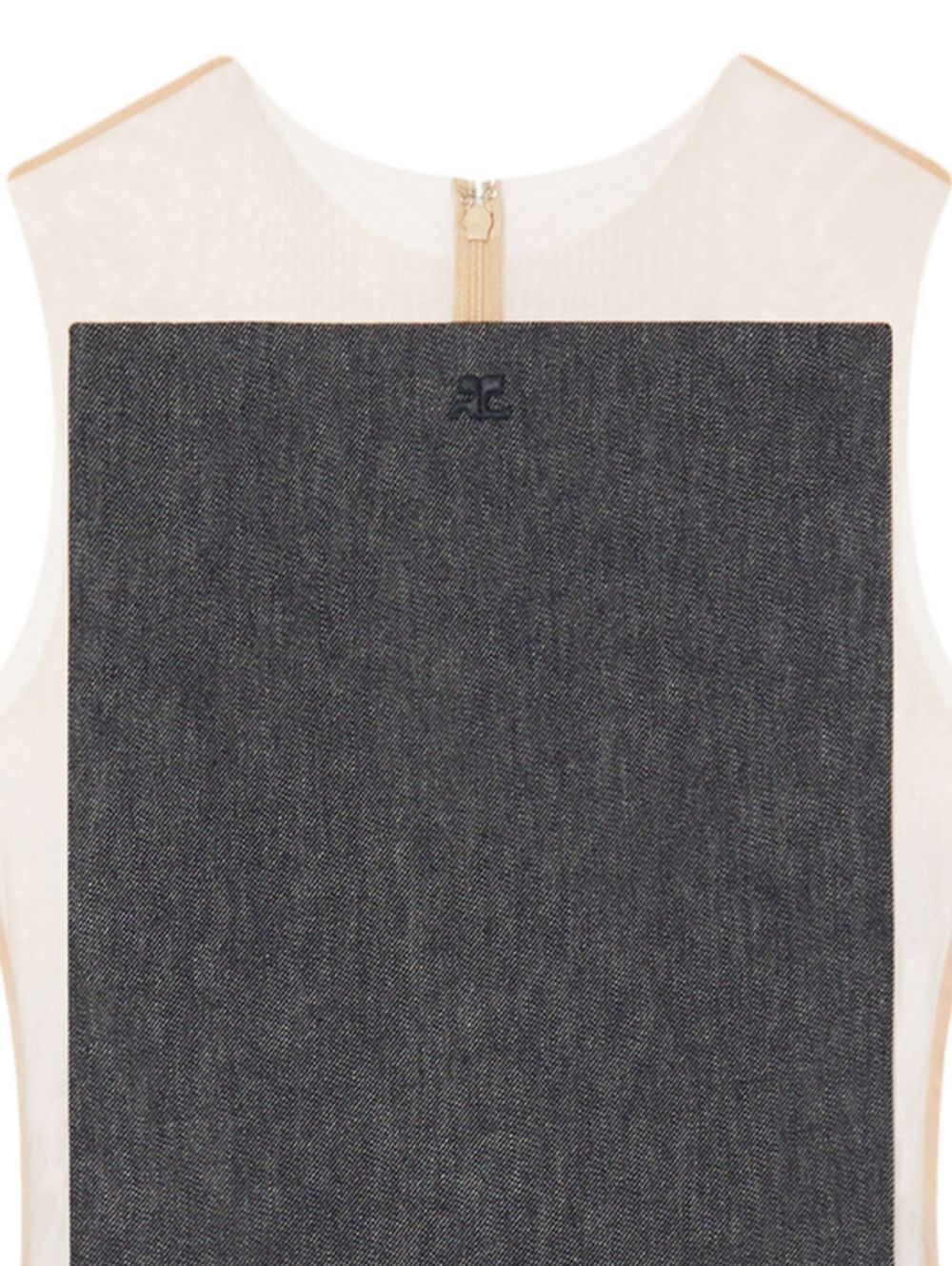 Illusion denim mini dress - 2