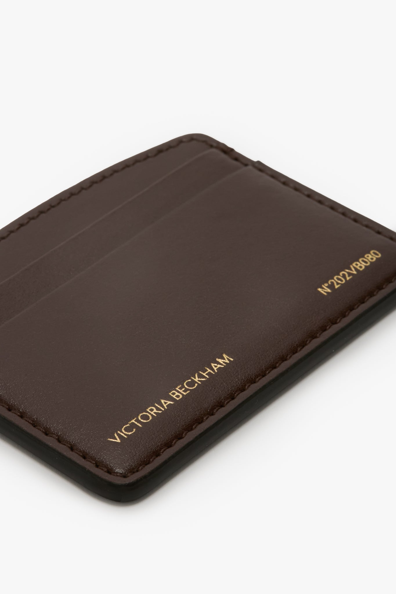 Victoria Card Holder In Dark Brown Smooth Leather - 4