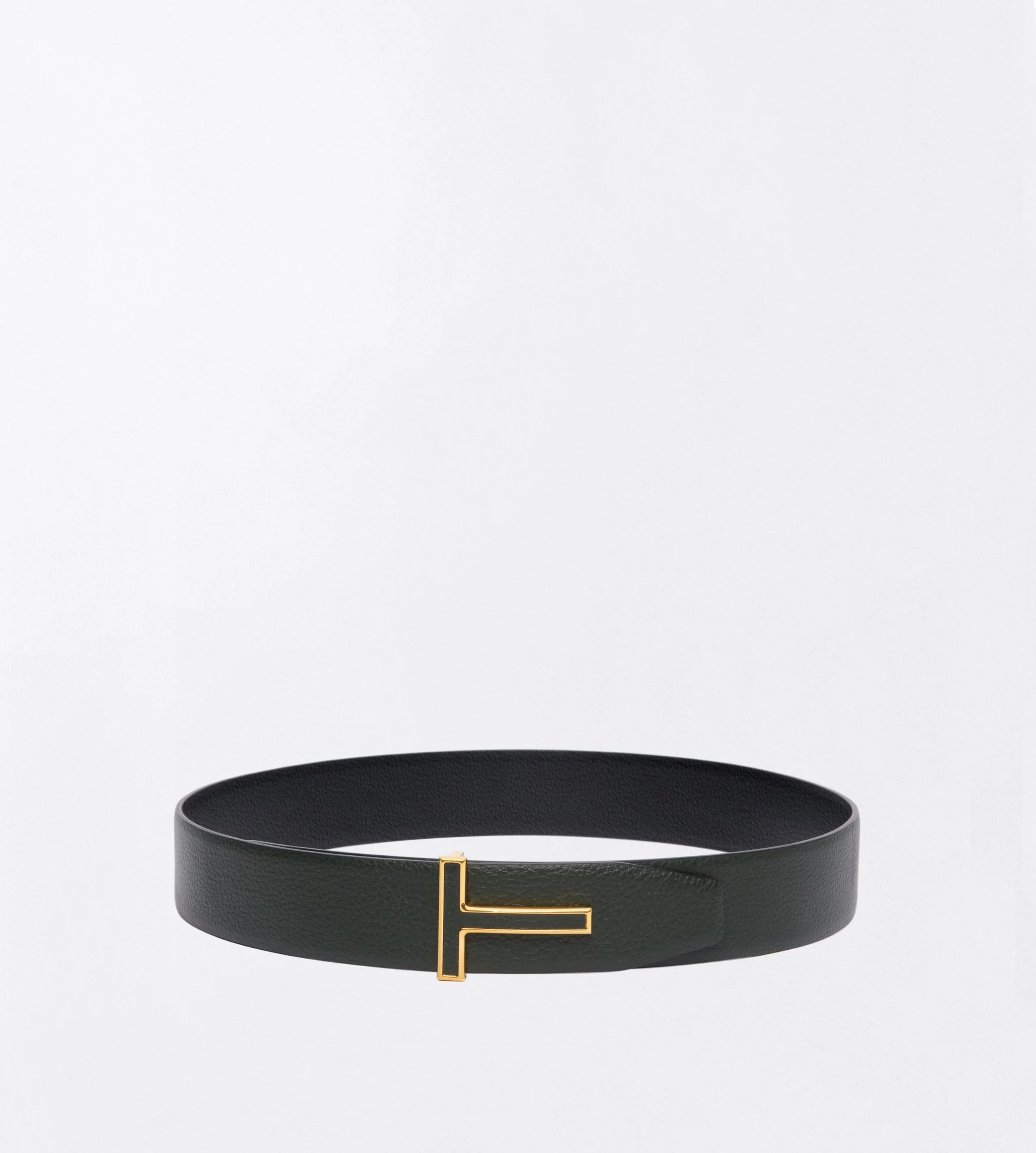 GRAIN LEATHER REVERSIBLE T BELT - 1