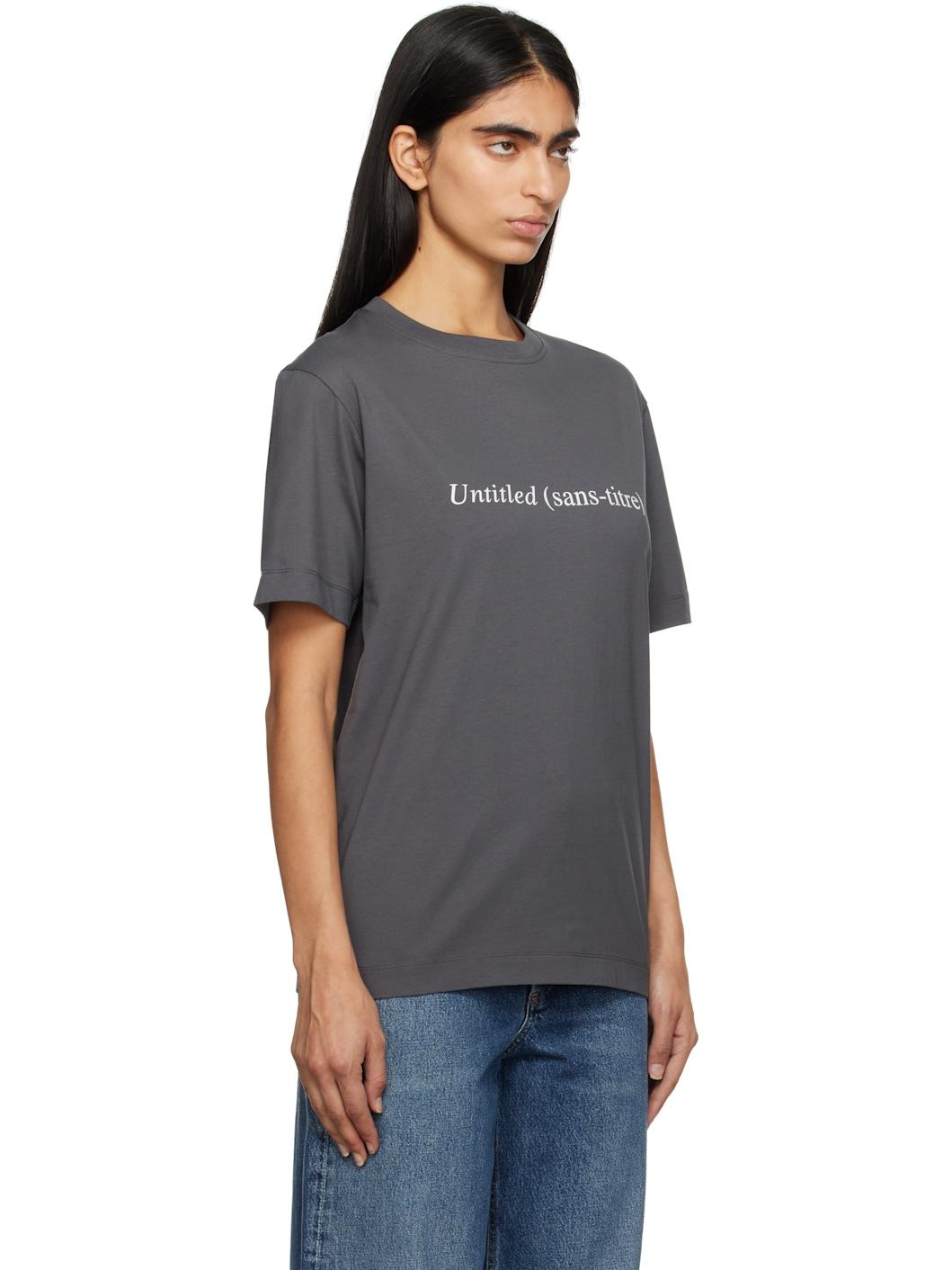 Gray 'Untitled' Regular T-shirt - 2