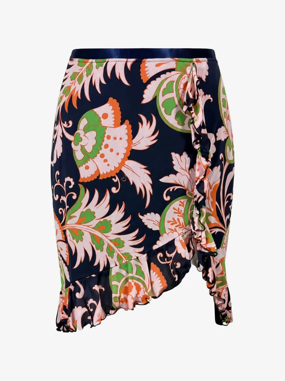 floral-print ruffled skirt - 1