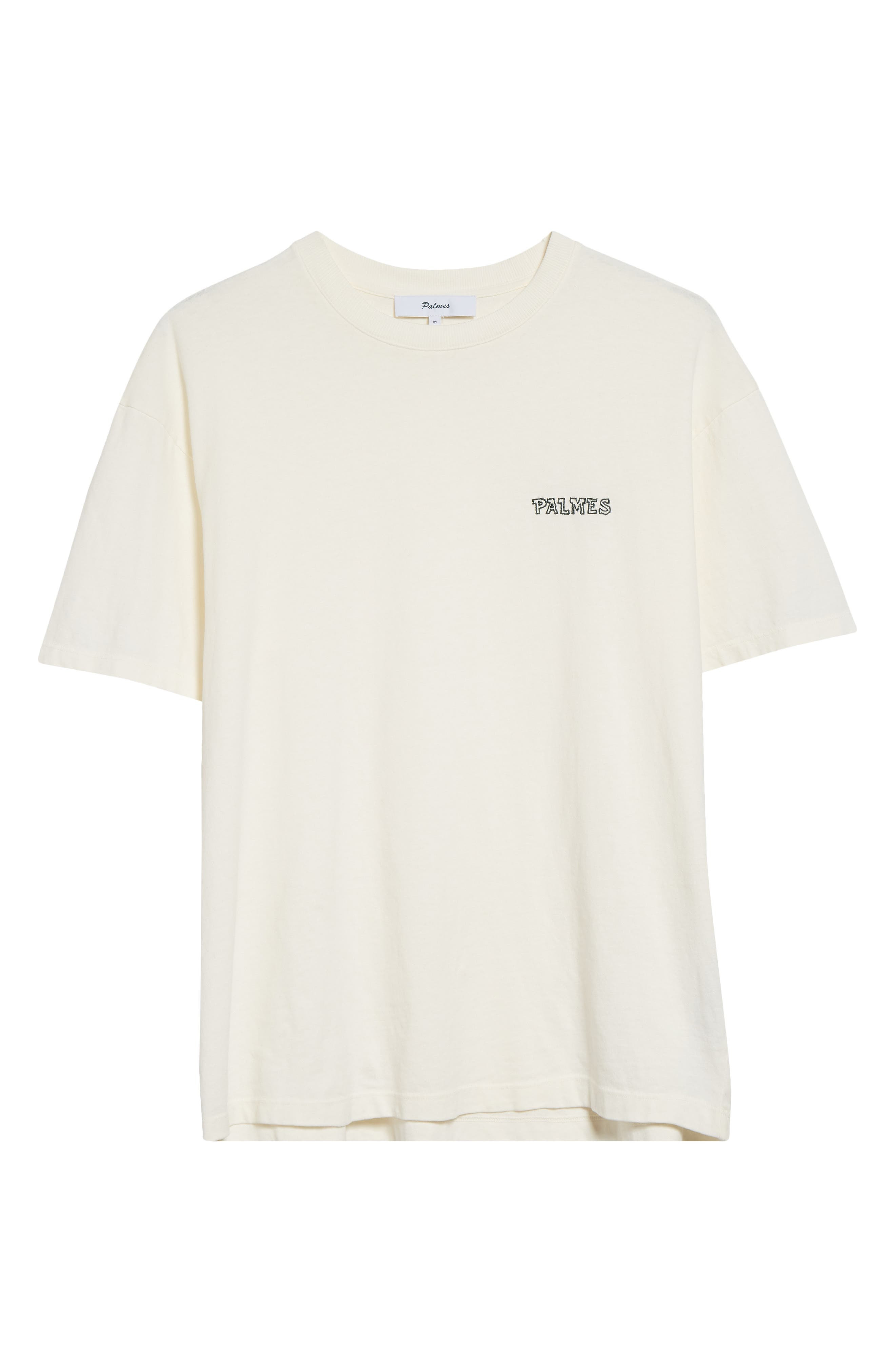 PALMES Logo Embroidered Cotton T-Shirt in Broken White at Nordstrom - 5
