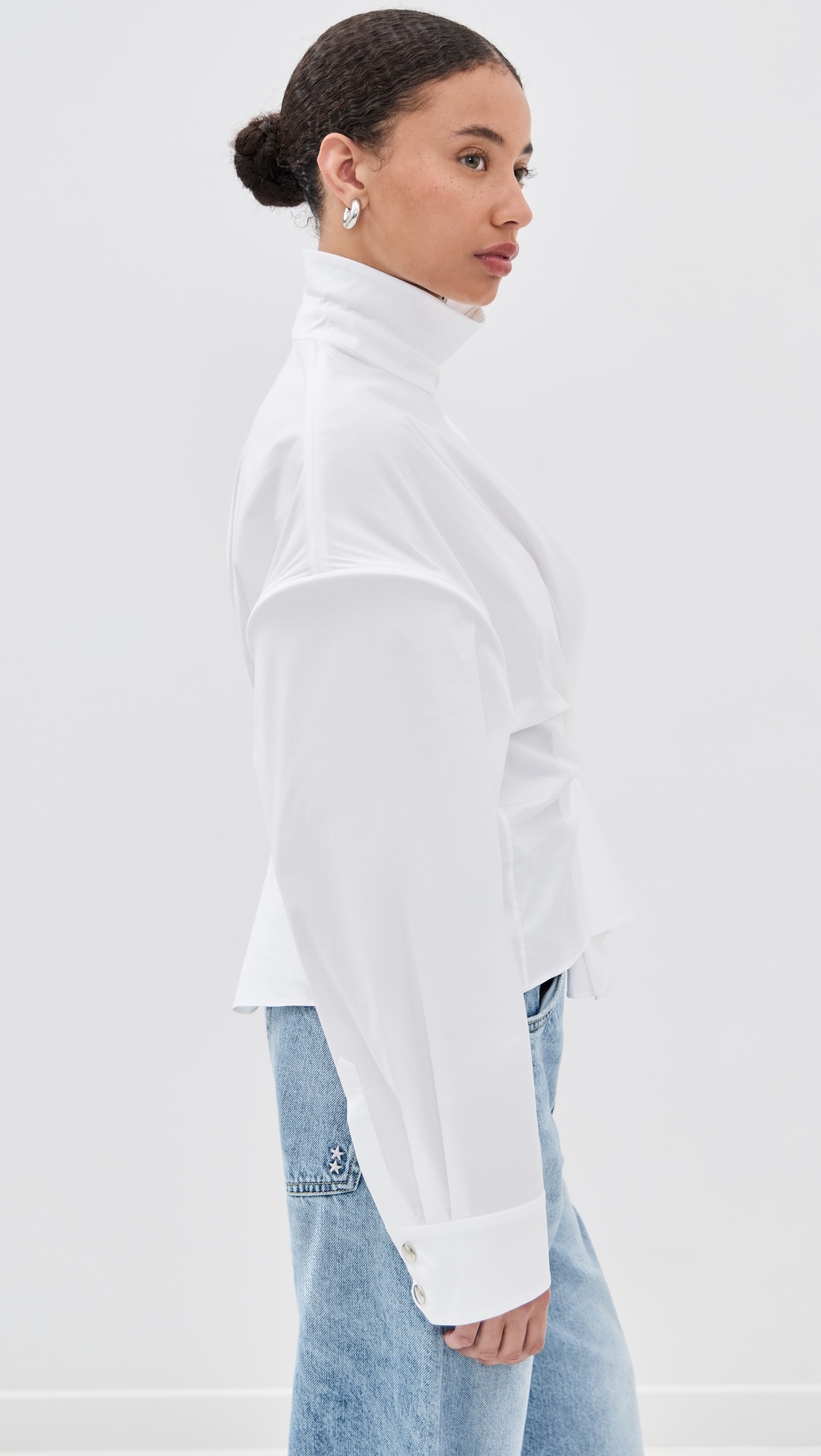 Asymmetric Collar Shirt - 3