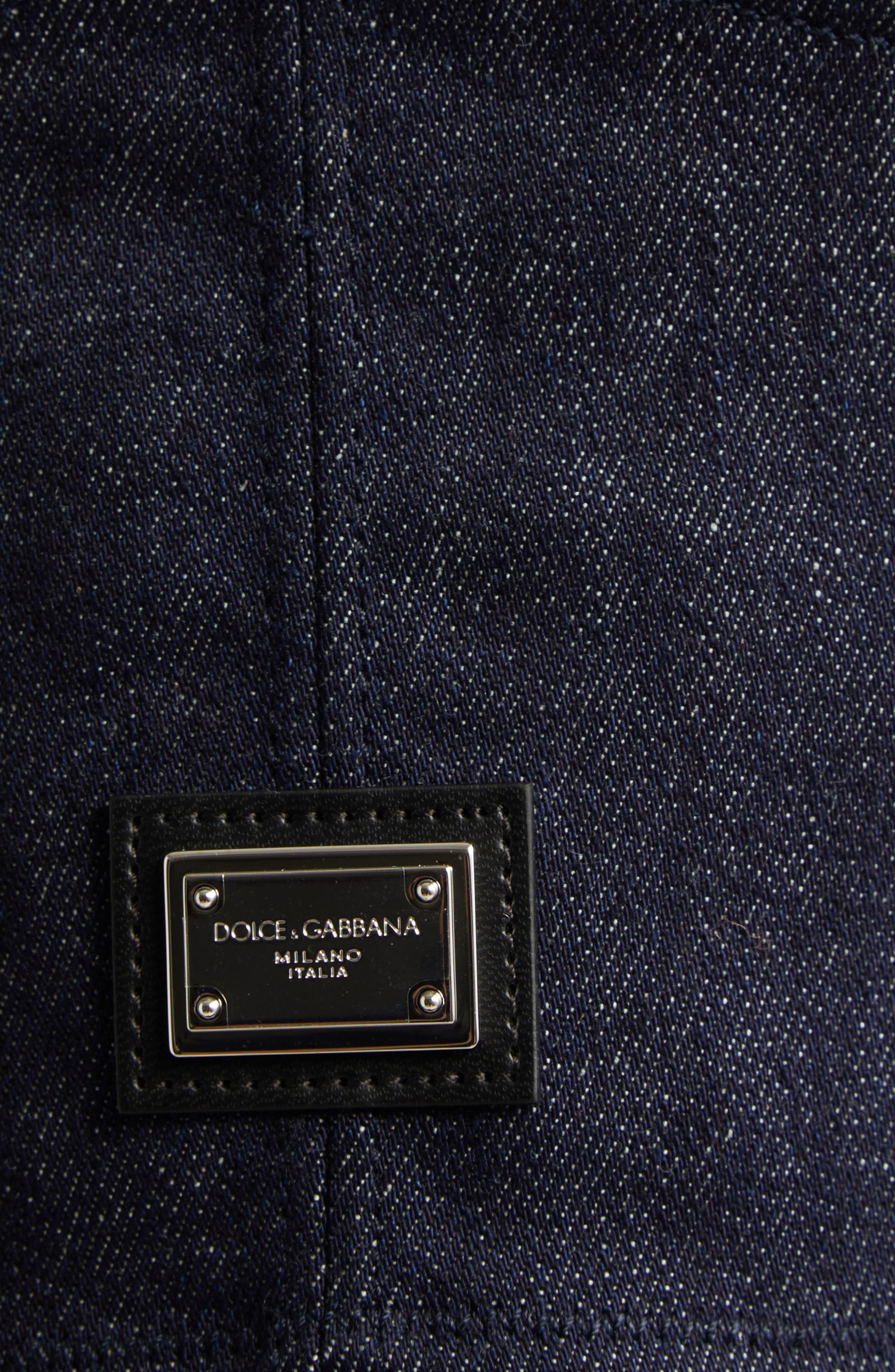 Dolce&Gabbana Logo Plaque Denim Corset Top in S9001 Variante Abbinata at Nordstrom - 7