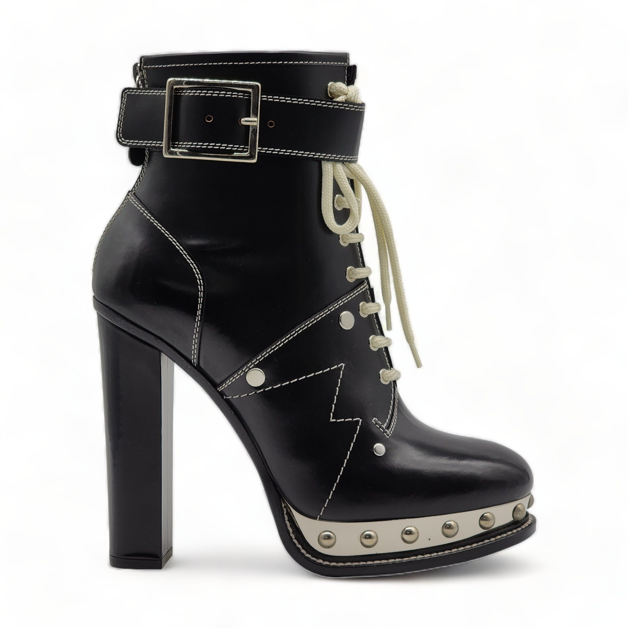 Alexander McQueen Tread Slick Boots - Leather - Black - 2