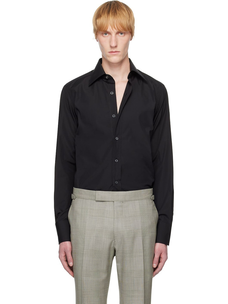 Black Poplin Slim Fit Shirt 1