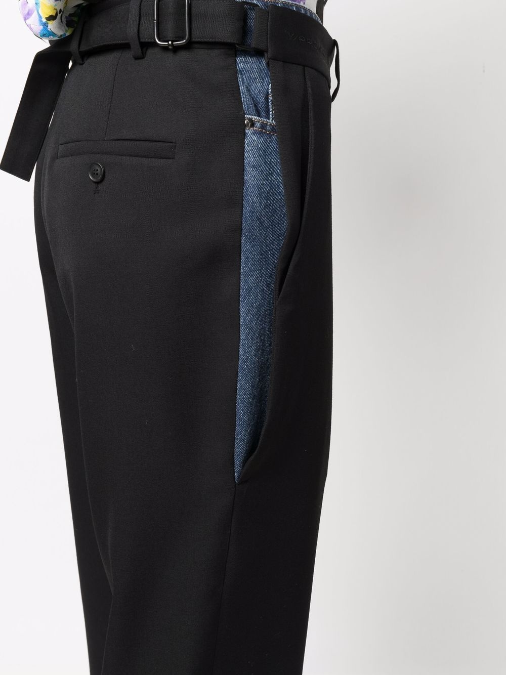 panelled straight-leg trousers - 5