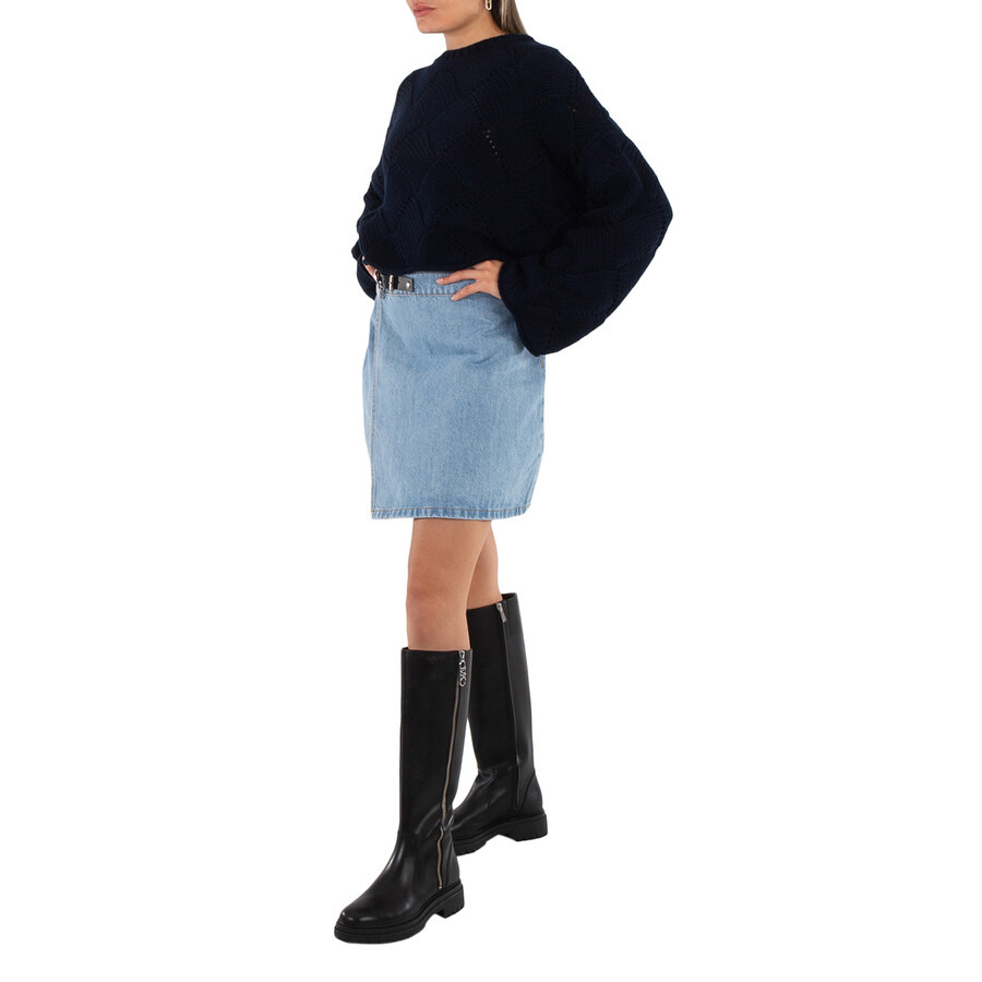 JW Anderson Padlock Strap Mini Denim Skirt - 5