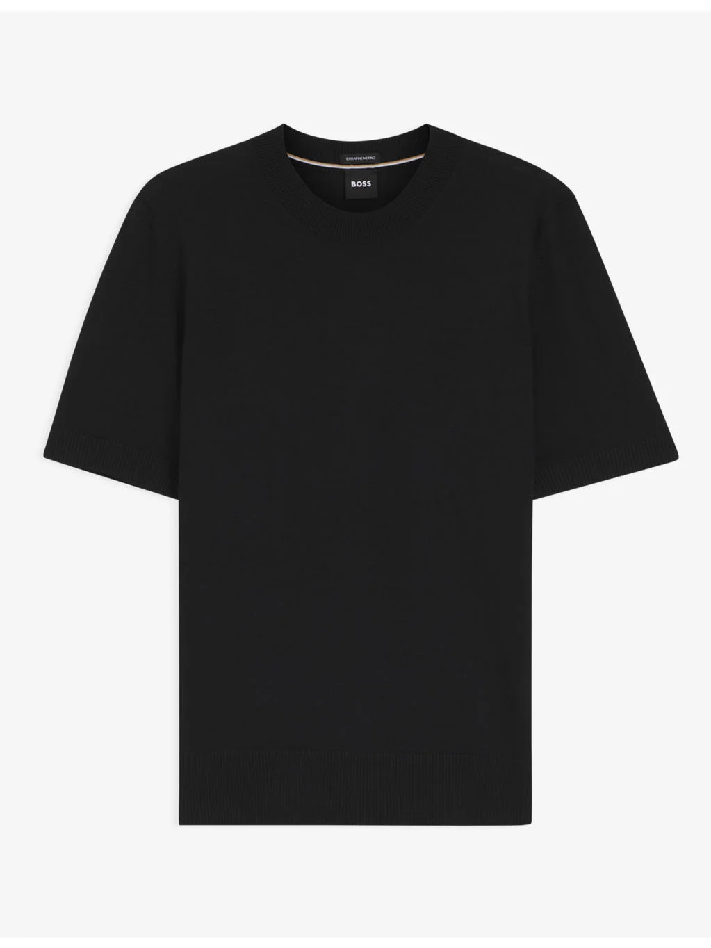 Short-Sleeved Knitted Wool T-Shirt - 1