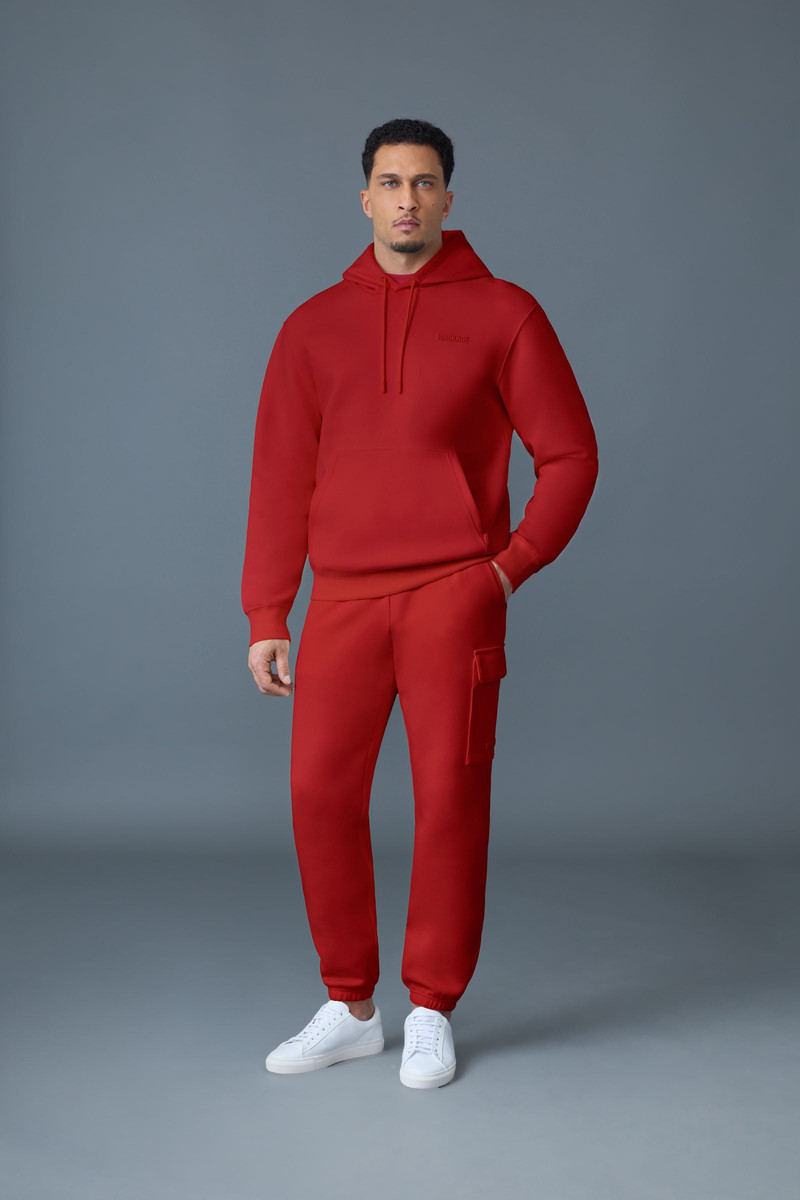 MACKAGE KOLTON Double-Face Jersey Logo Hoodie outlook
