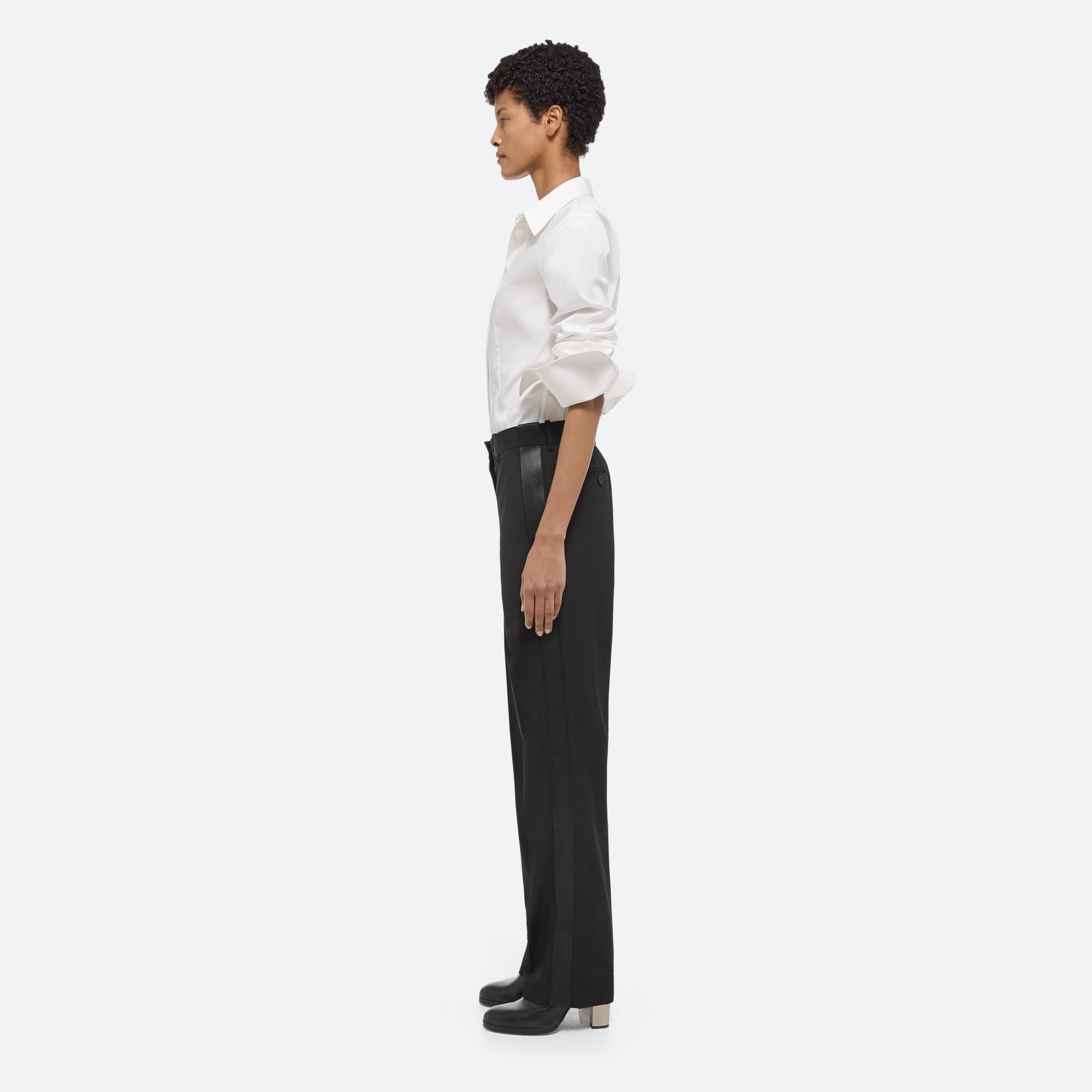 VIRGIN WOOL SEATBELT TROUSER - 4