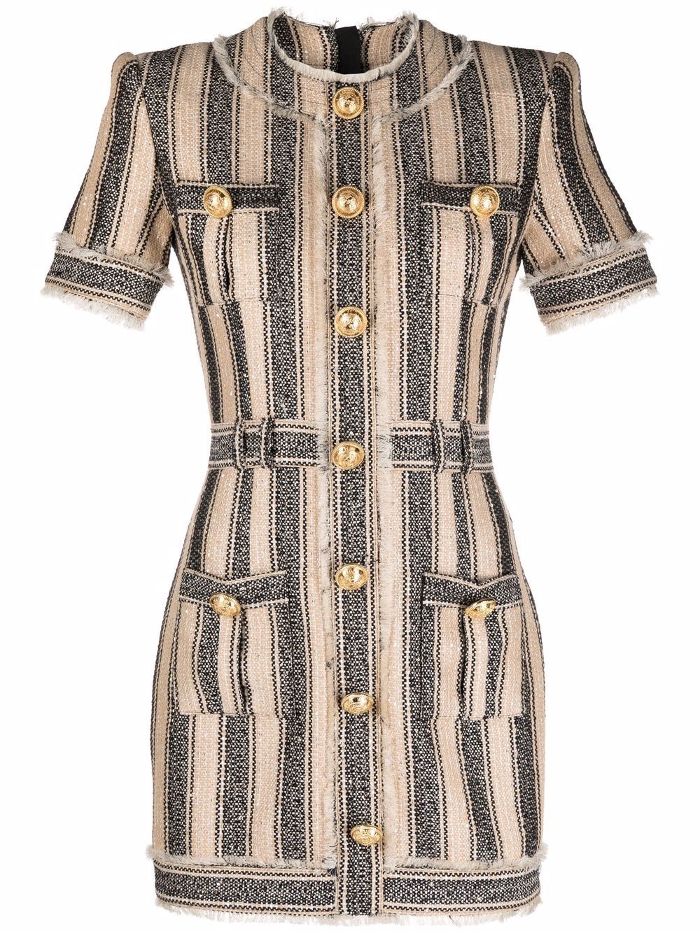 stiped pique dress - 1