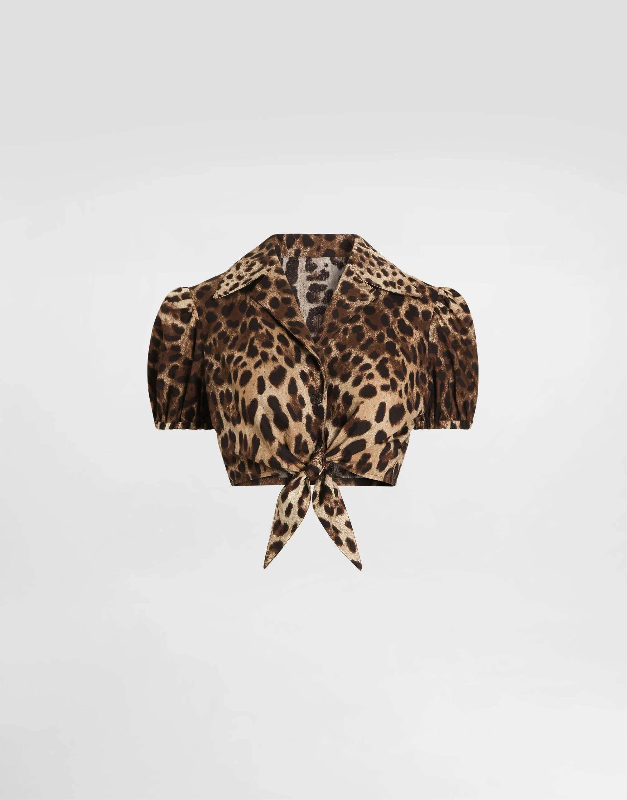 Leo-print poplin shirt - 1