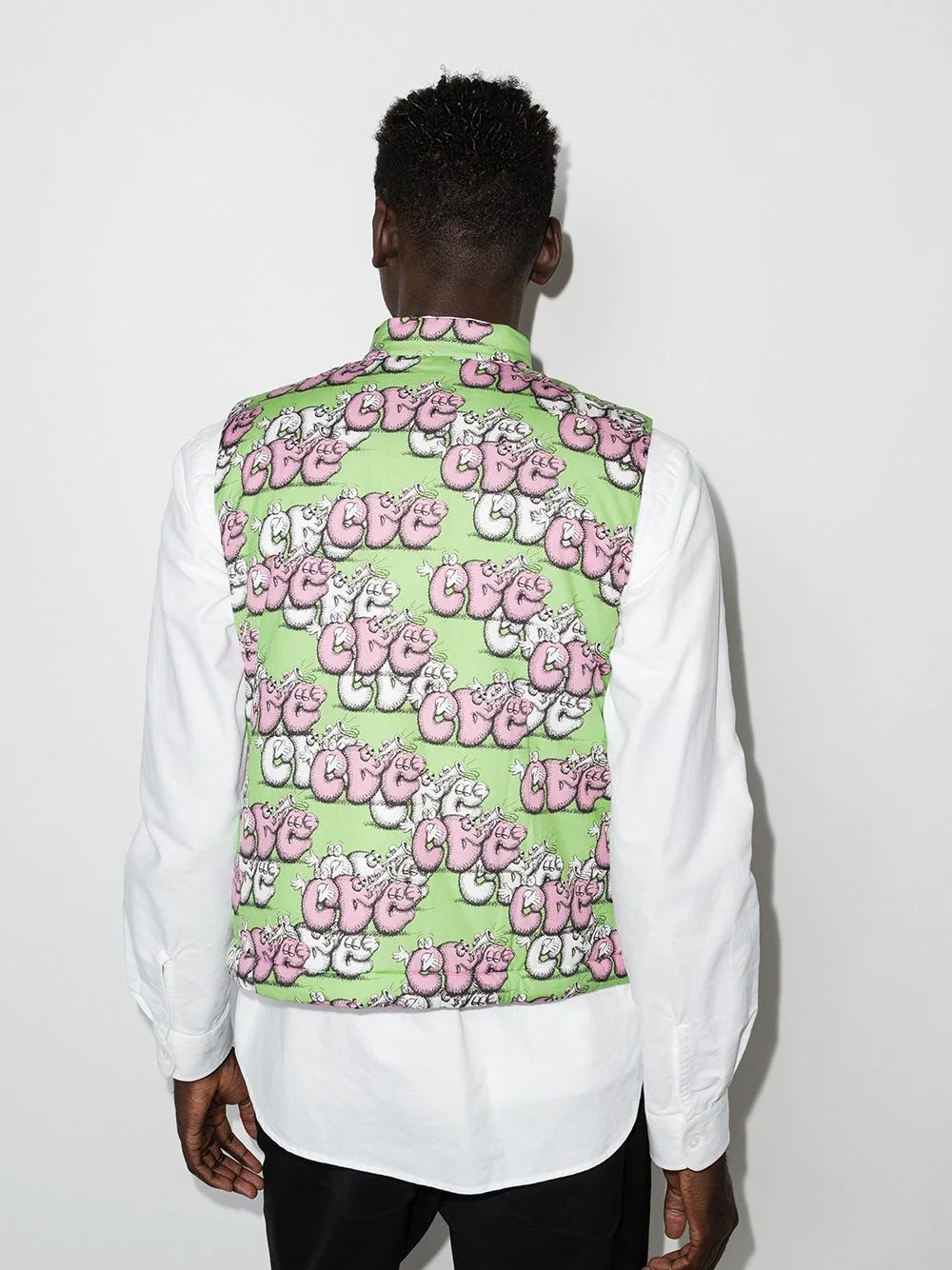 x KAWS cartoon logo gilet - 3