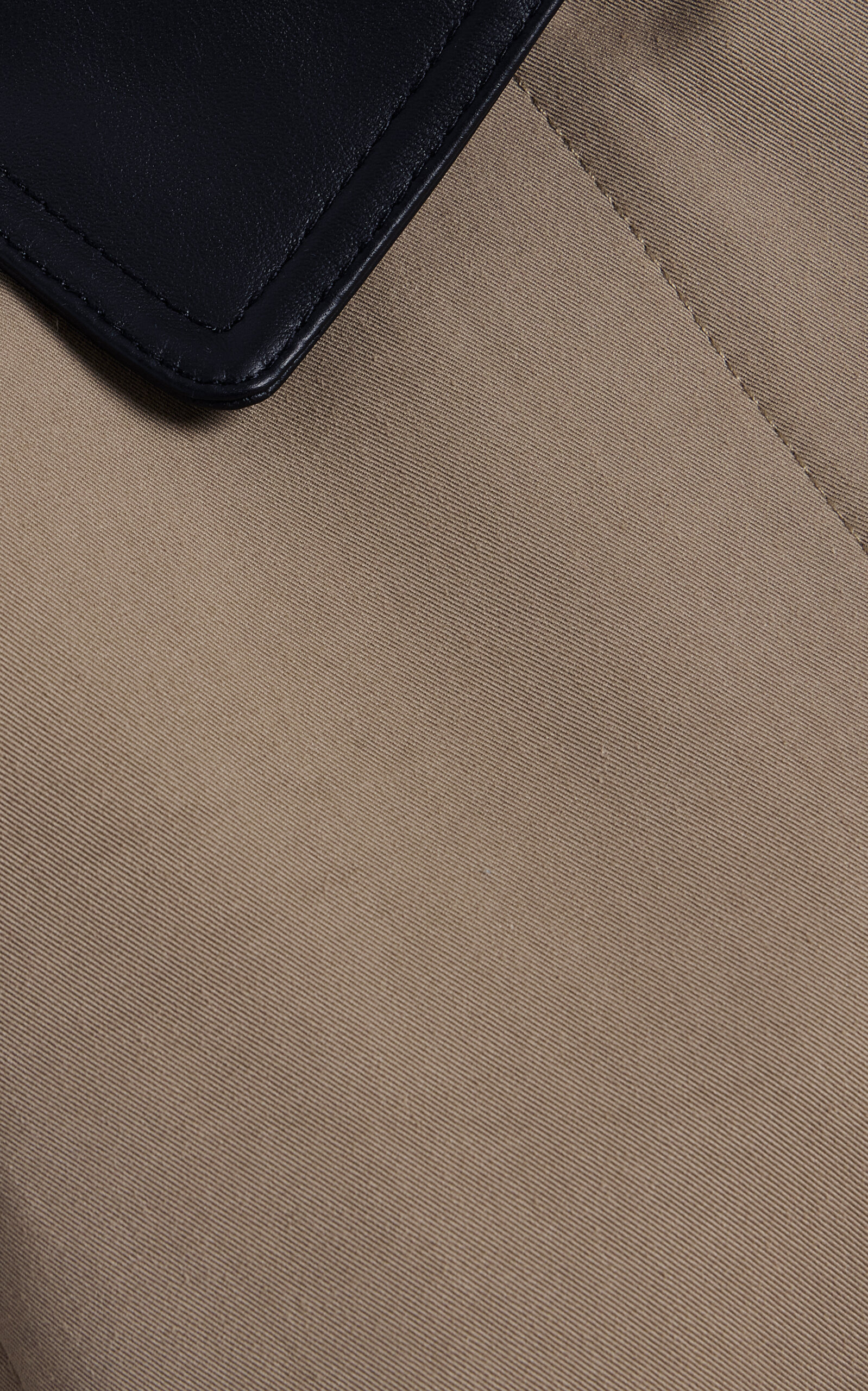 Jonah Leather-Trimmed Twill Long Jacket brown - 5
