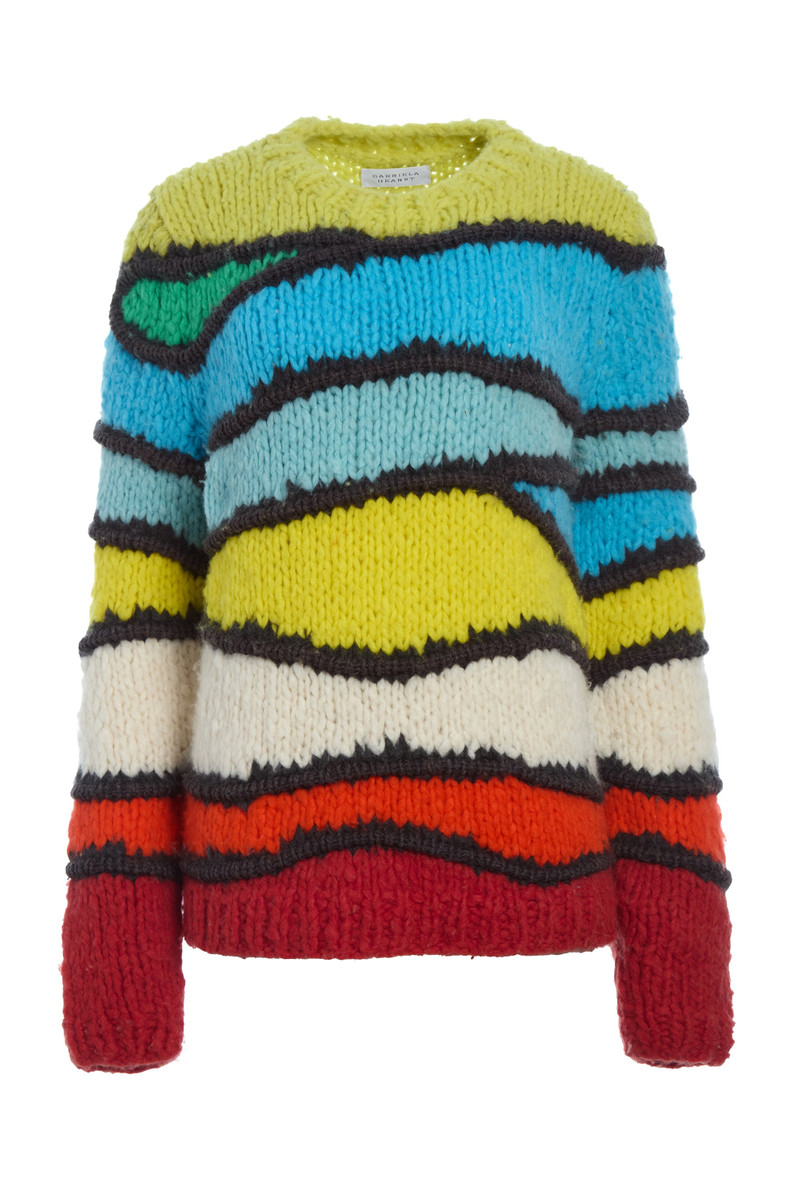 Lawrence Knit Sweater in Multi Welfat Cashmere 1
