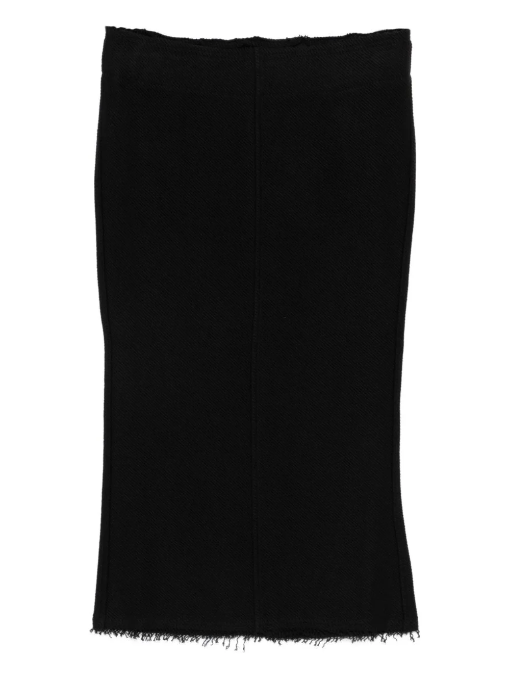 fringed jersey midi skirt - 1