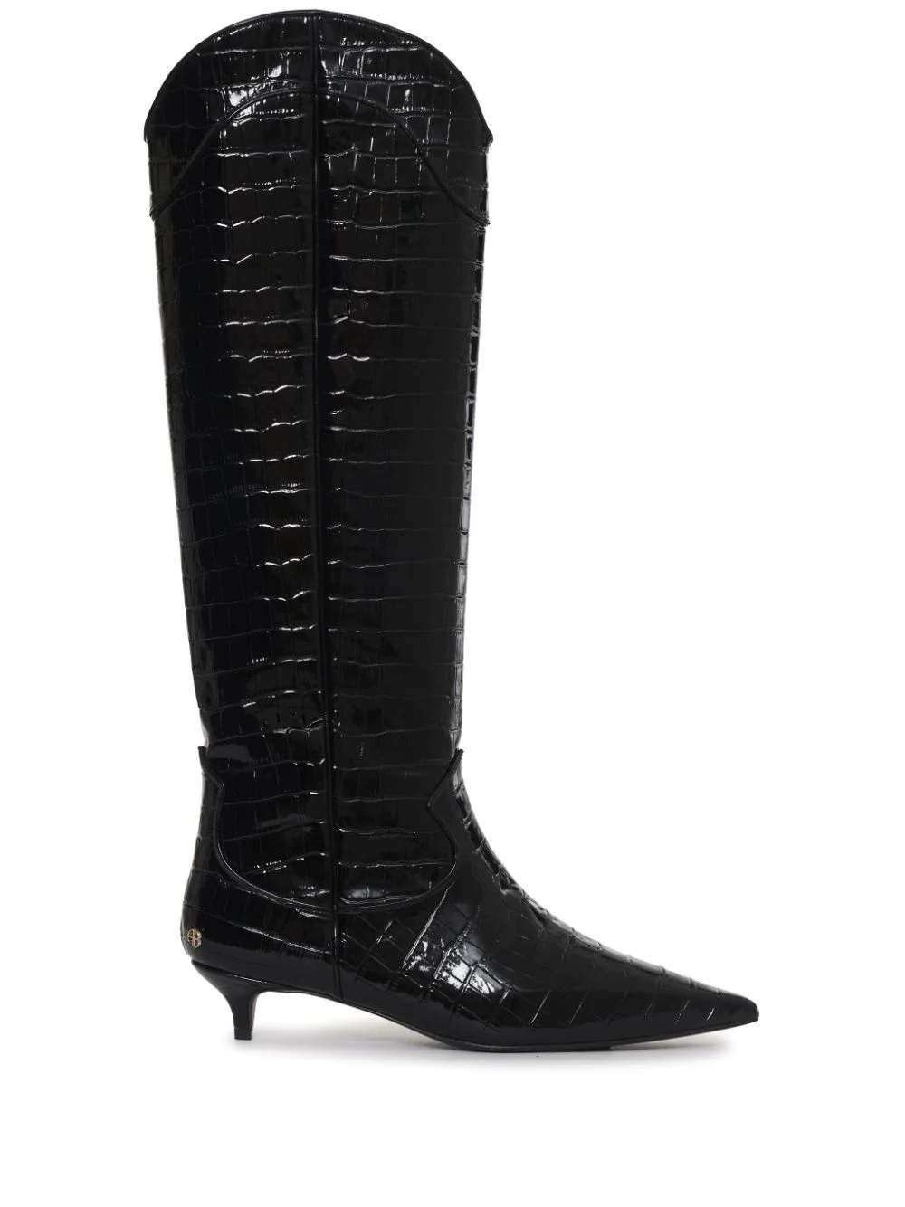 Tall Rae 40mm crocodile-embossed boots - 1
