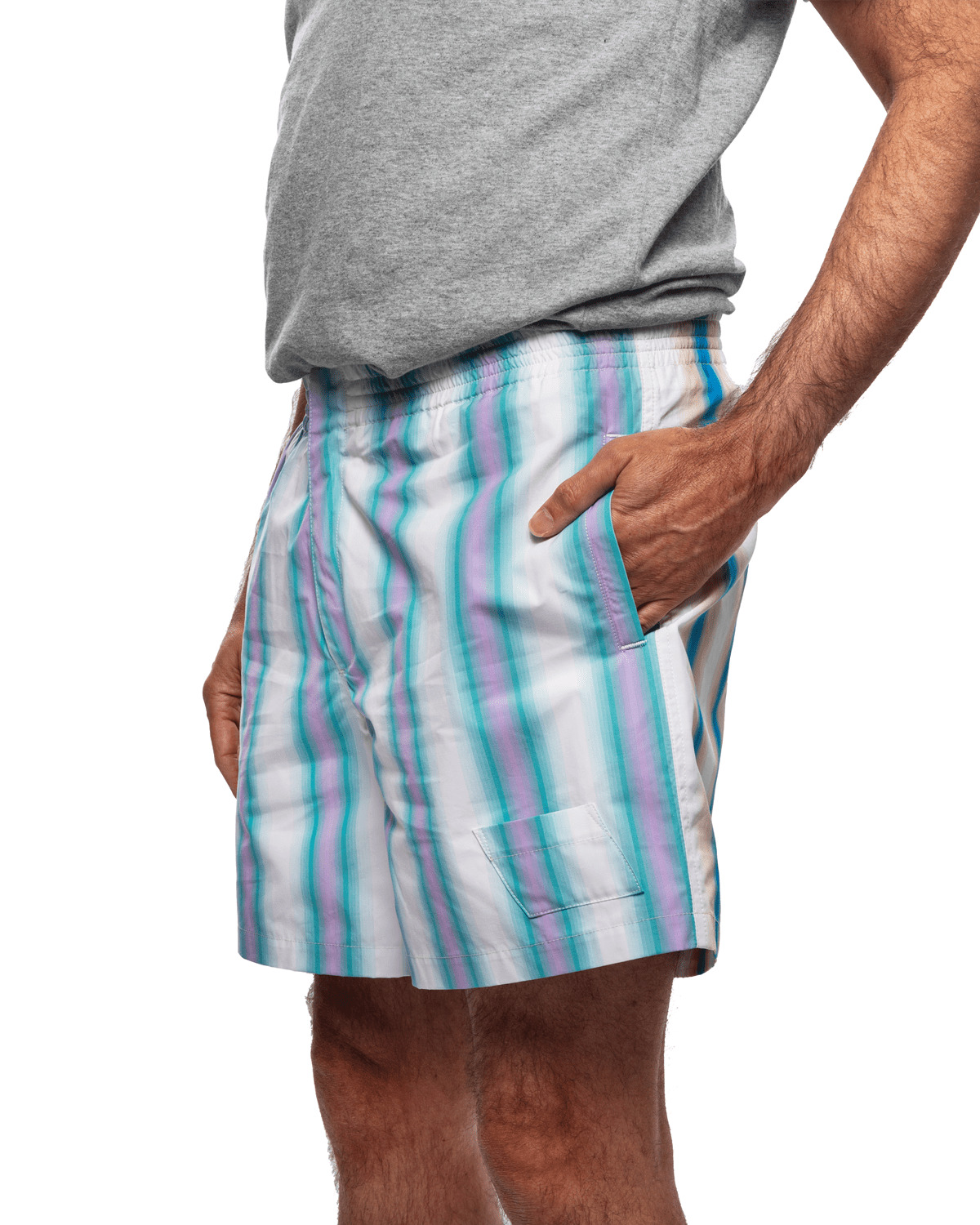 Double Pocket Short Green Purple - 4