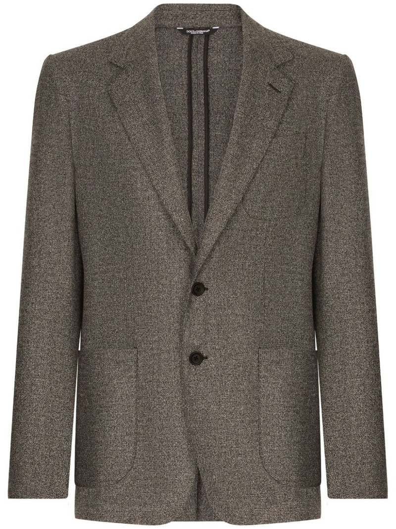 notched lapel single-breasted jacket 1