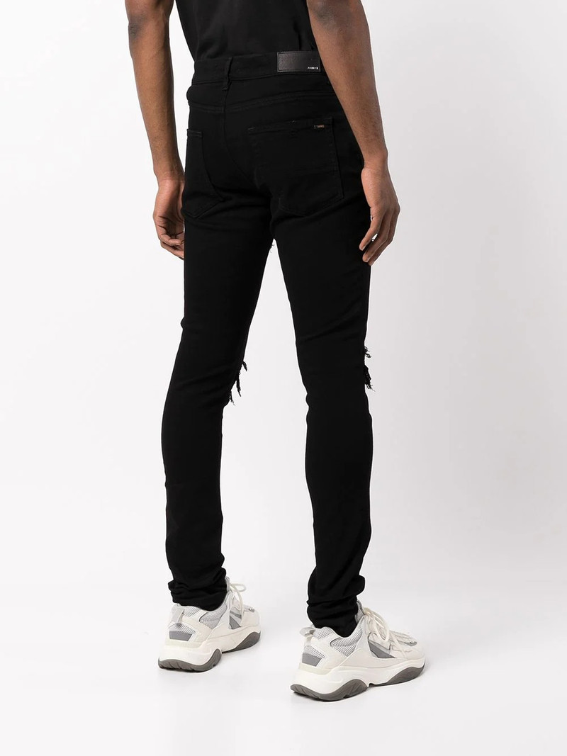 distressed ultra suede jeans 4