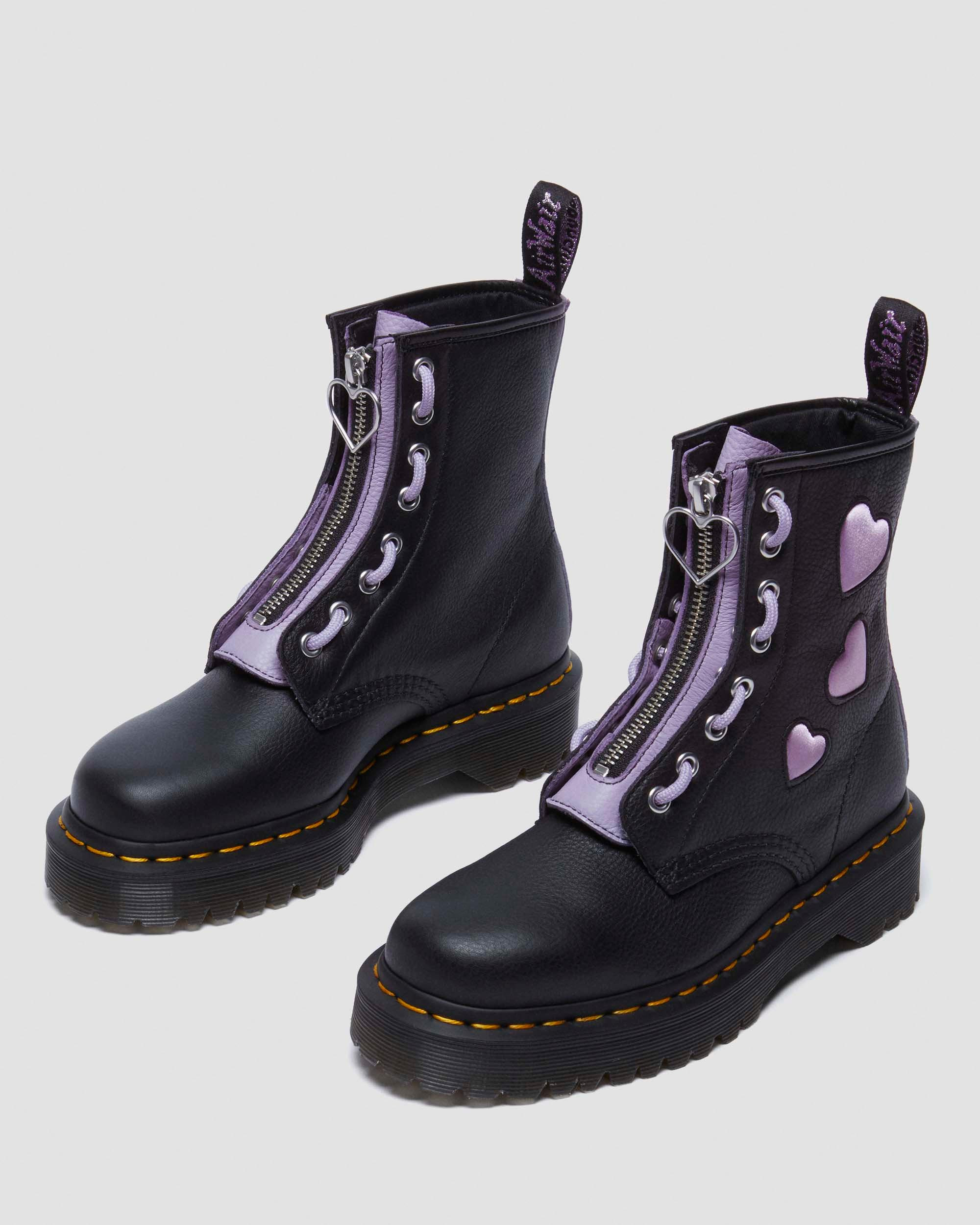 1460 Zip Heart Virginia Satin Lux Lace Up Boots - 4
