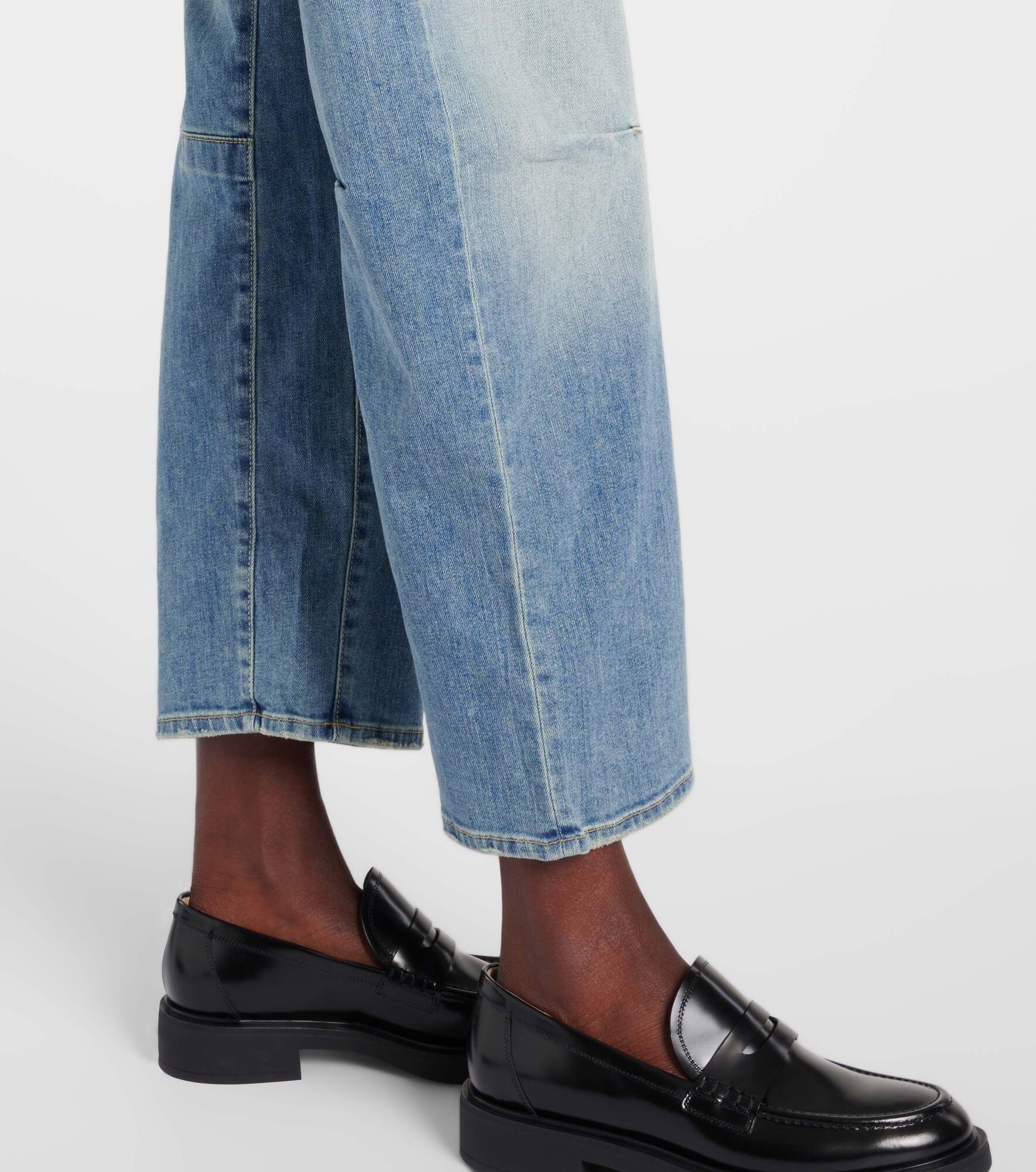 Shon high-rise barrel-leg jeans - 5
