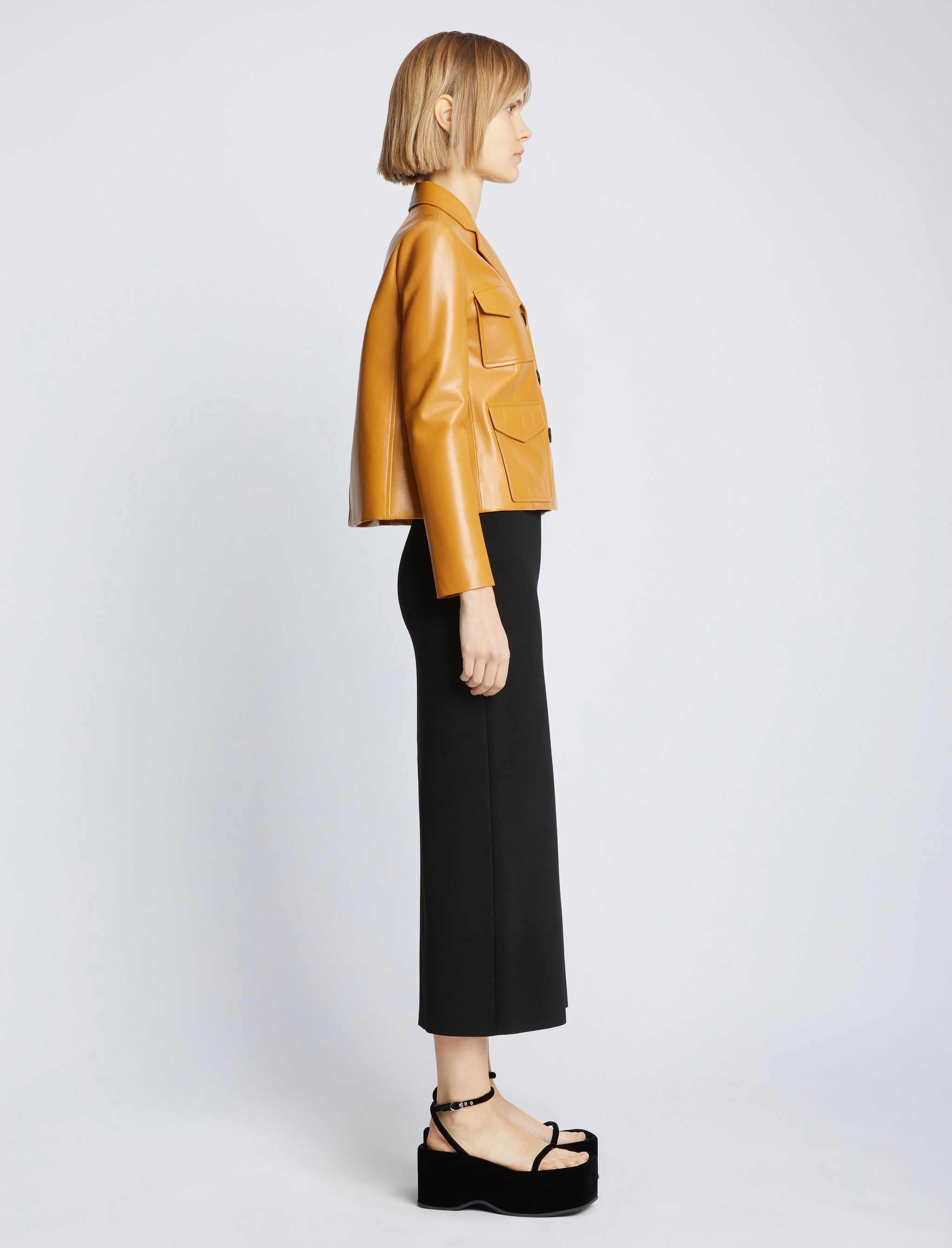 Glossy Leather Jacket - 4
