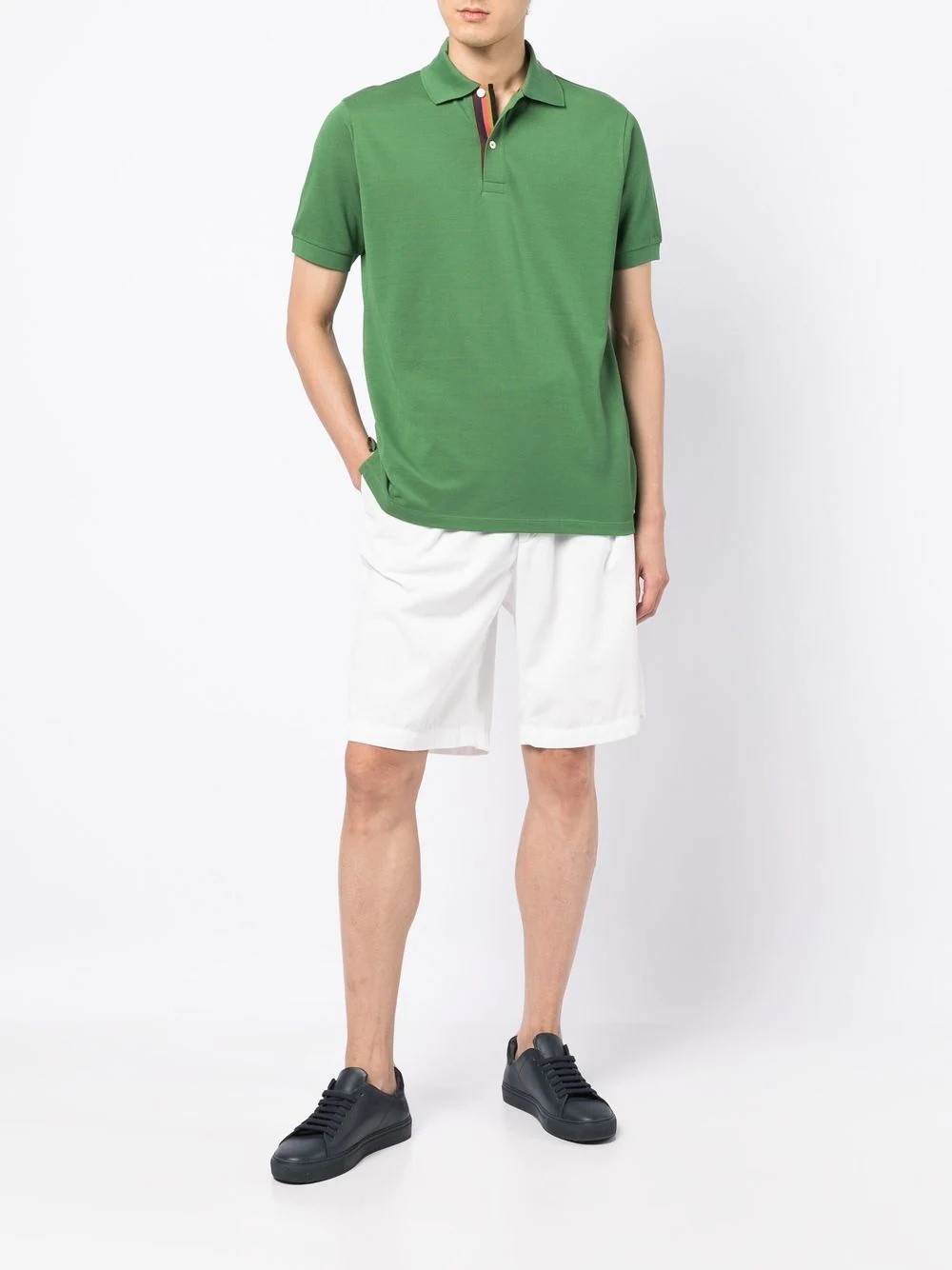 stripe-trim polo shirt - 2