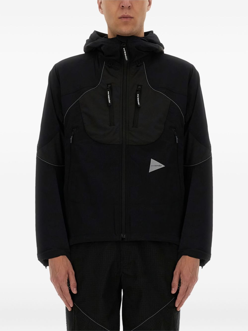 panelled hooded jacket - 1