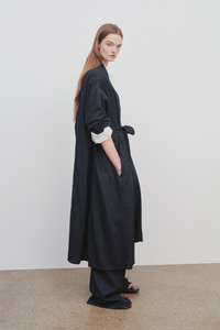 アウターその他 THE ROW Black RIMBAUD Linen Wrap Coat 7340W2459 BLK Wrap RIMBAUD Coat THE BLK Black アウターその他 Linen 7340W2459 ROW