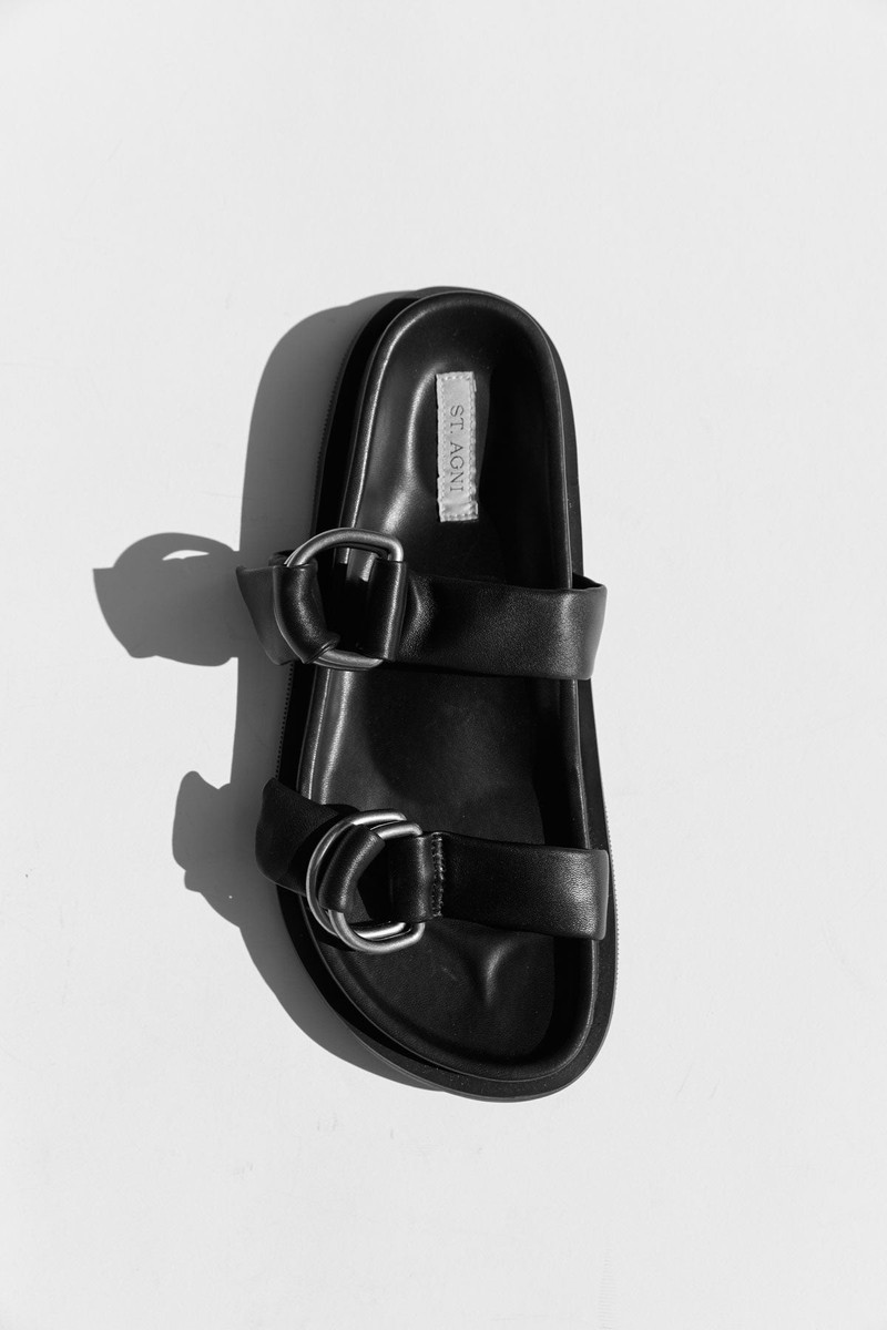 Ring Detail Slide - Black 3