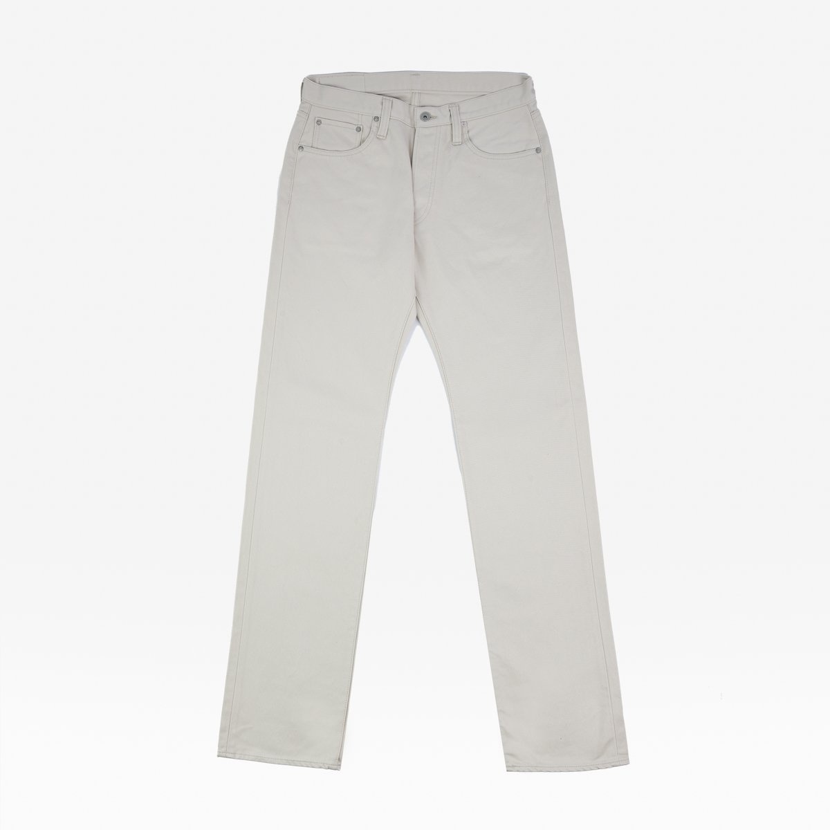 IH-634-PIQ 14oz Cotton Piqué Straight Cut Jeans - Ecru - 1