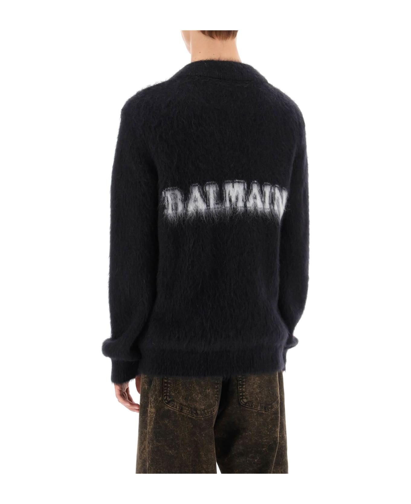 Retro Cardigan In Brushed Mohair - 3